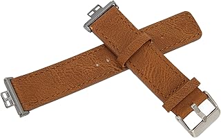 Watch Bands Skin Soft Leather Strap Compatible with Watch FIT (Brown)