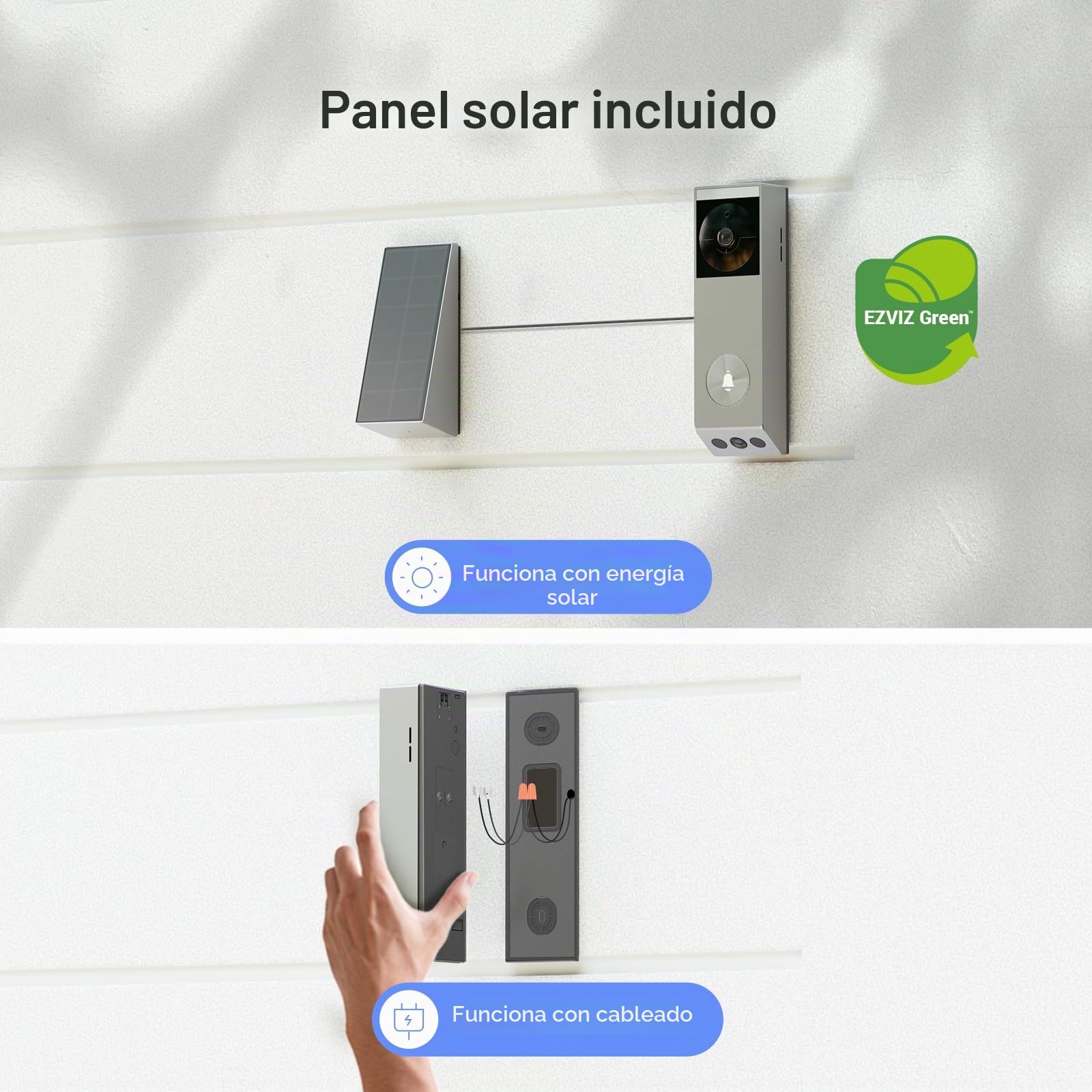 EZVIZ Timbre de Puerta con Panel Solar EP3X
