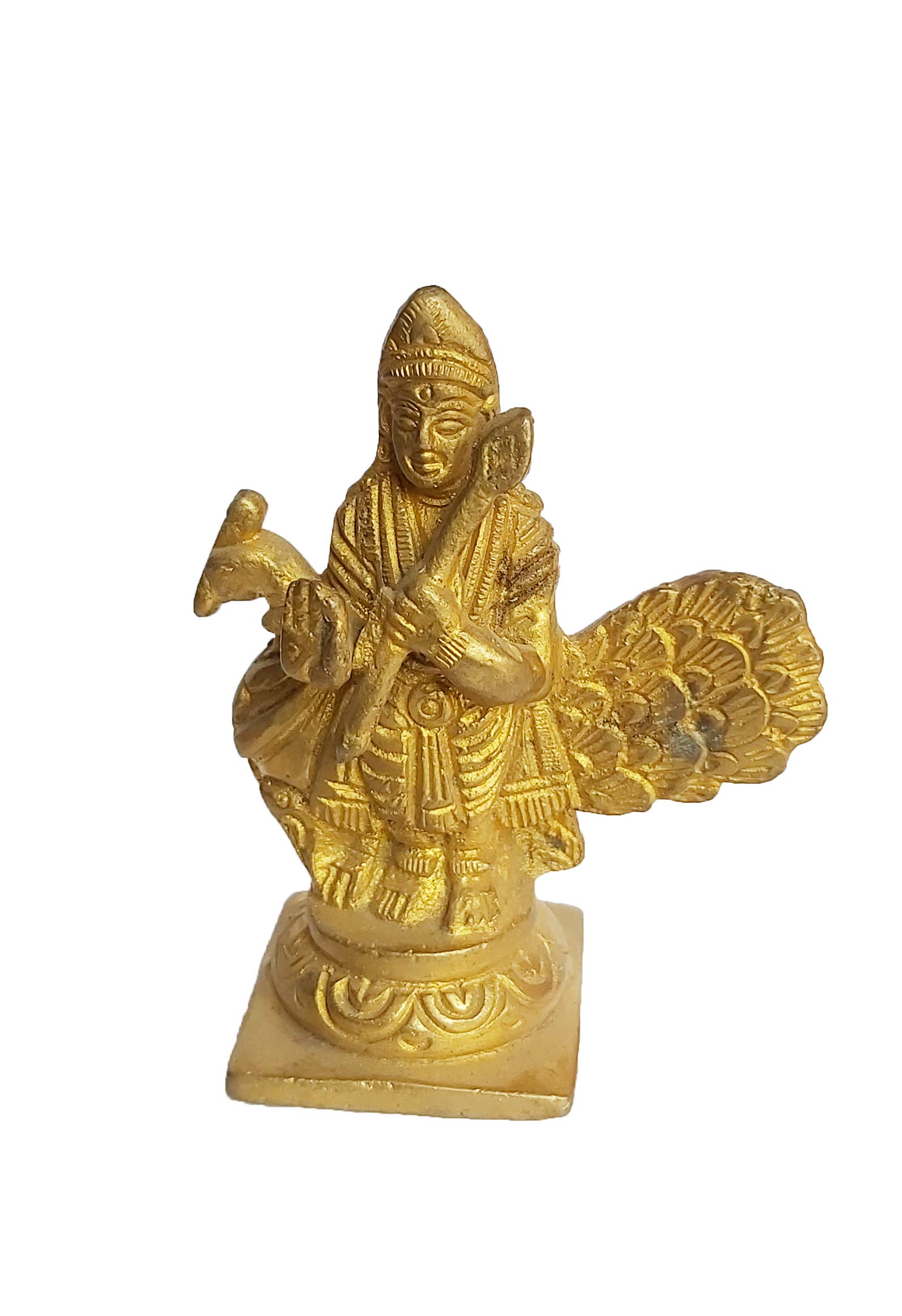 Buy PARIJAT HANDICRAFT Brass murugan Lord kartikeya Statue Brass