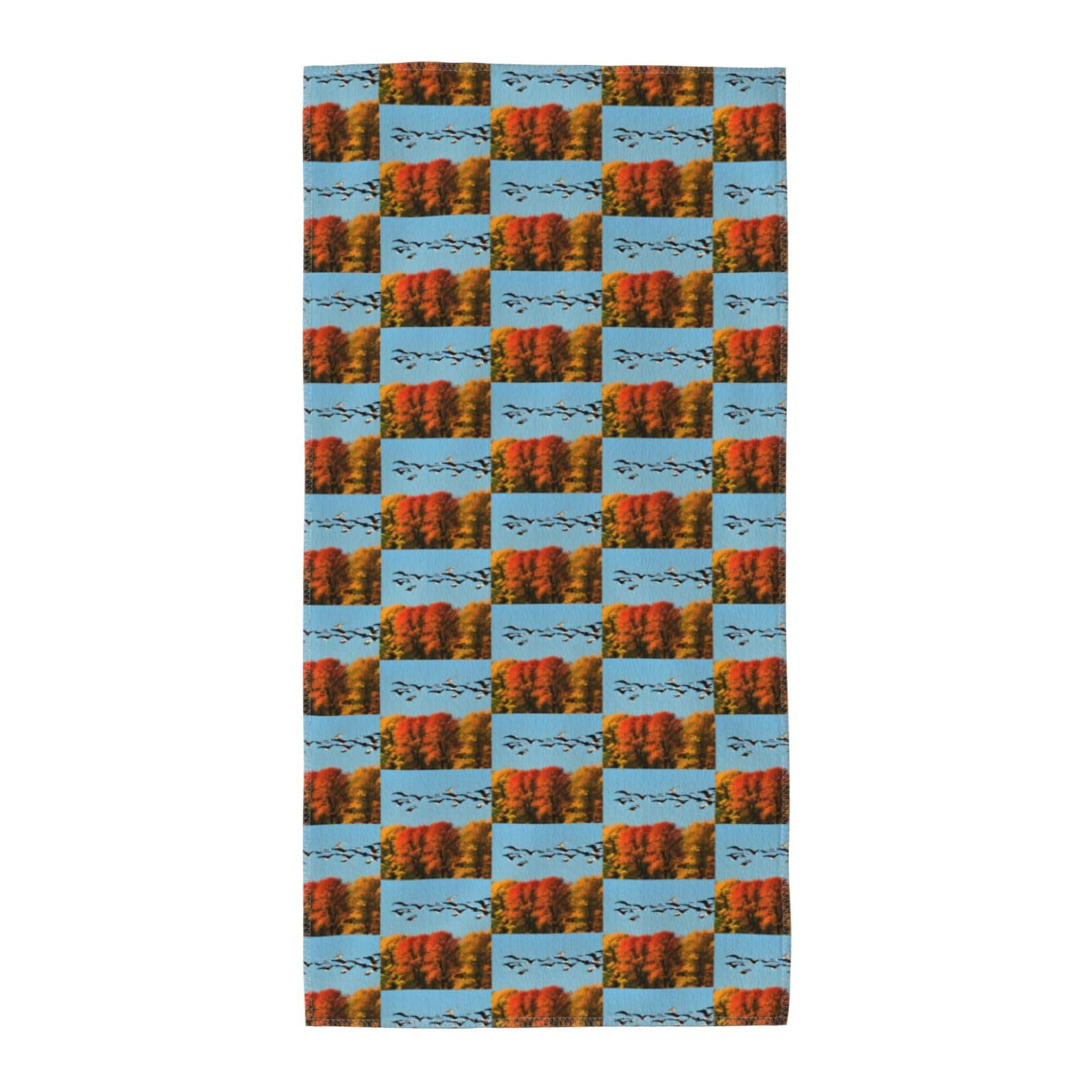 WYCZHY Hunting Flying Wild Ducks And Tree Printed Quick Dry Beach Towel For Camping Travel Vacation
