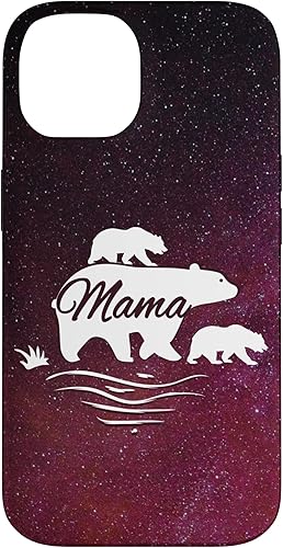 Miniatura 4 de Funda para iPhone 15 Pro Mama Bear con 2 cachorros Space Stars Galaxy Mama Bear