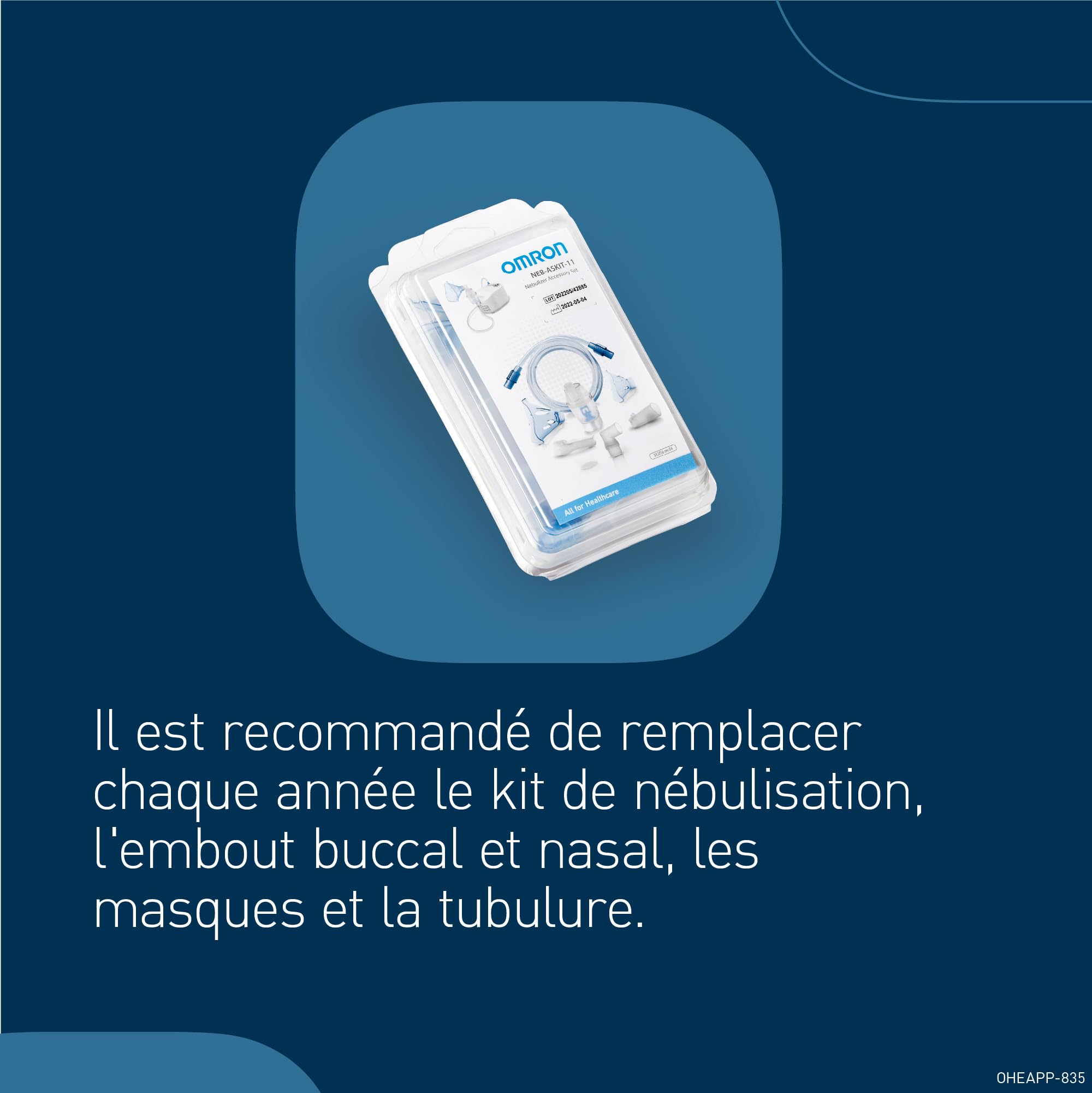 OMRON X101 Easy nebulizer - aérosol inhalateur, compact et facile à utiliser pour le traitement des affections respiratoires telles que le rhume ou l'asthme et la bronchite chez l'adulte et l'enfant