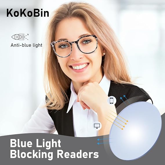 3 Pack Reading Glasses for Women Round Style Frame Spring Hinges with Three Soft Glasses Cases