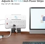 Pince à bande de puissance - 4 Porte-clamps de bureau de sortie, Support de bureau en métal réglable pour divers protecteurs de surpression, bandes de puissance,USB Hubs, Gestion de câble de bureau à domicile, Noir