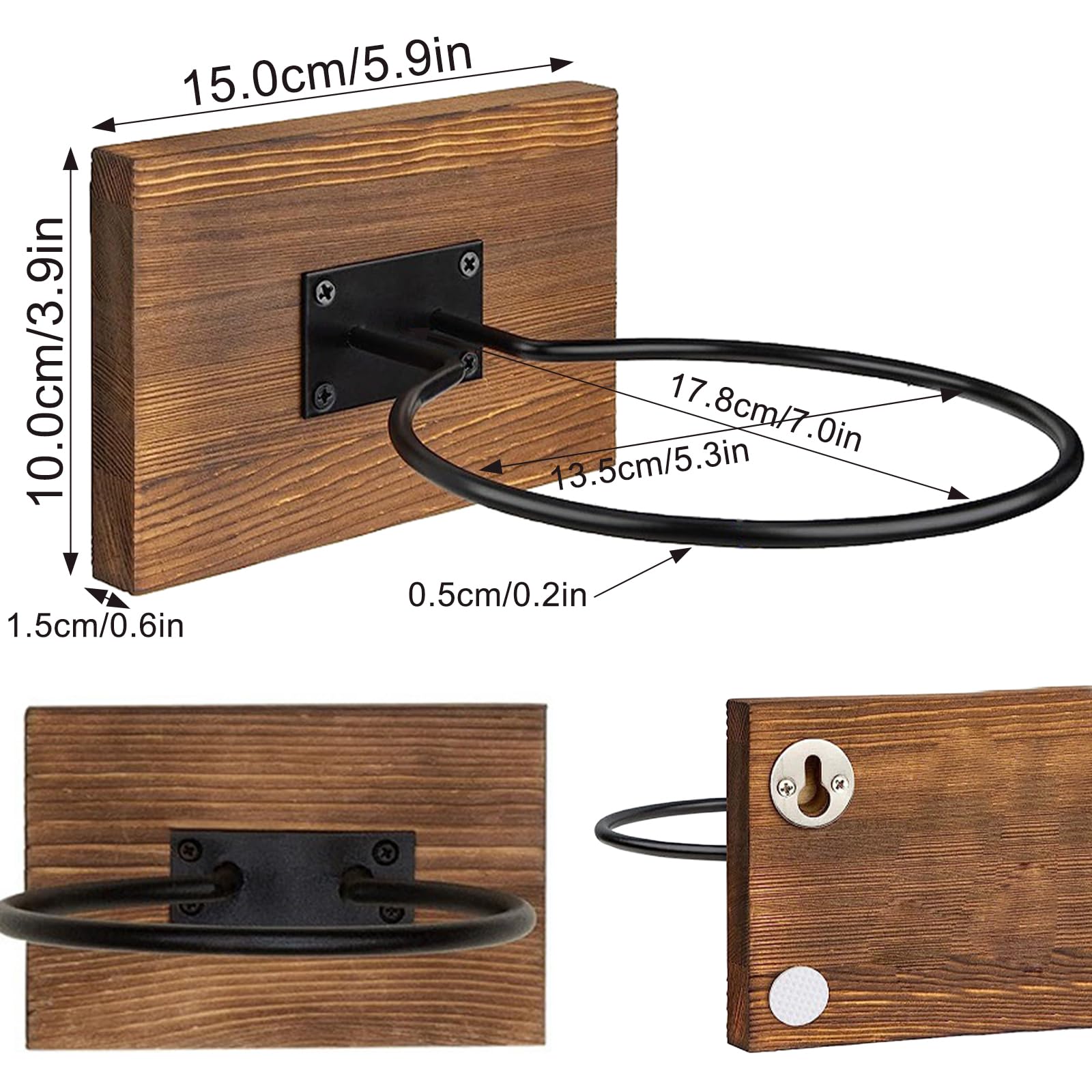 Soporte de pared de madera para pelotas de baloncesto, voleibol, fútbol, rugby