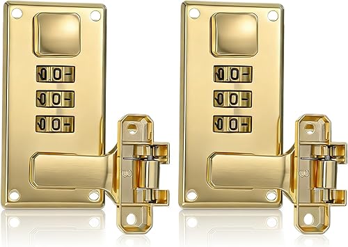 2 cerraduras de combinación de equipaje, cerrojo para caja de herramientas, combinación de 3 dígitos, cerradura de contraseña para equipaje y maleta