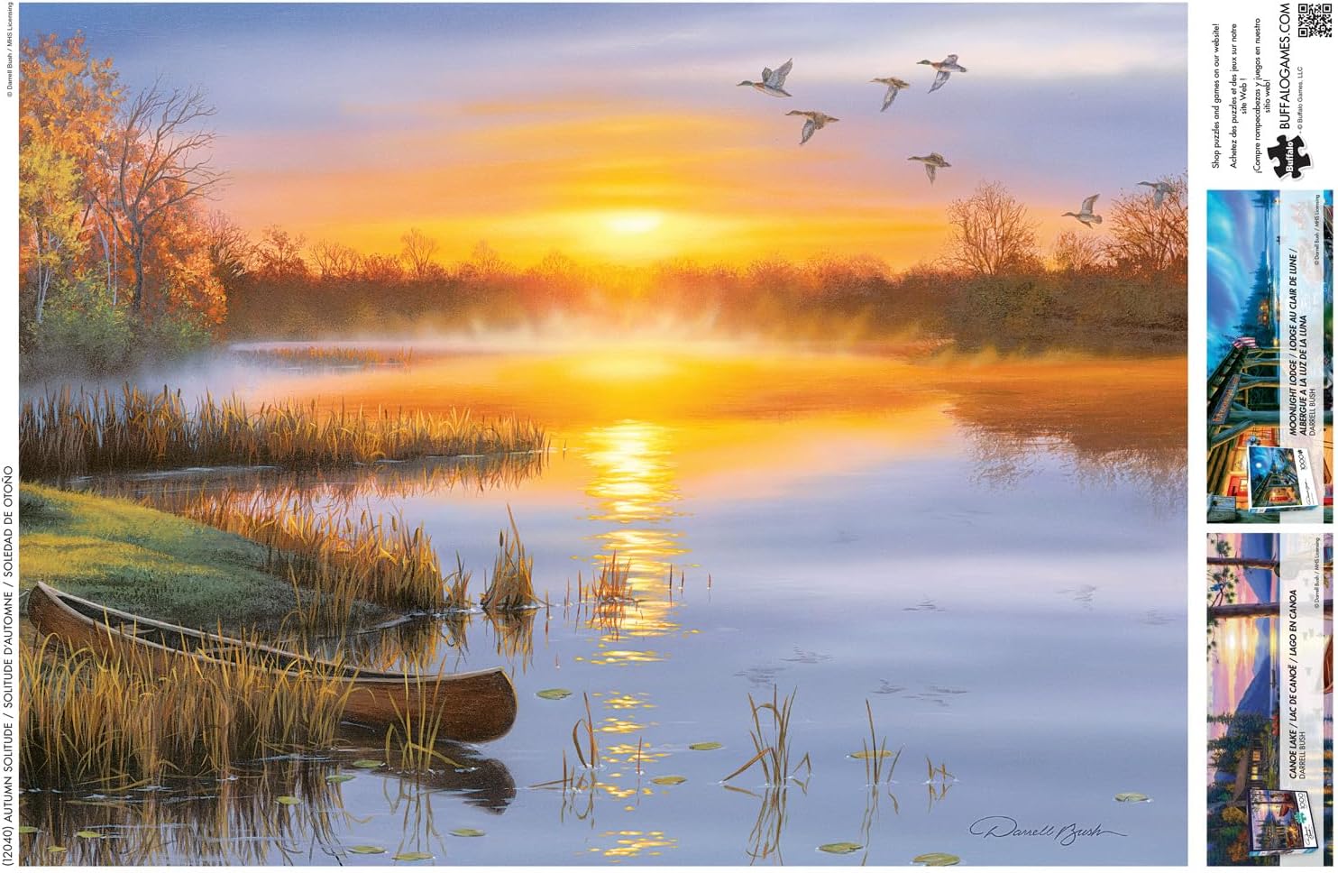 Buffalo Games - Darrell Bush - Autumn Solitude - 1000 Piece Jigsaw Puzzle for Adults -Challenging Puzzle Perfect for Game Nights - Finished Size is 26.75 x 19.75