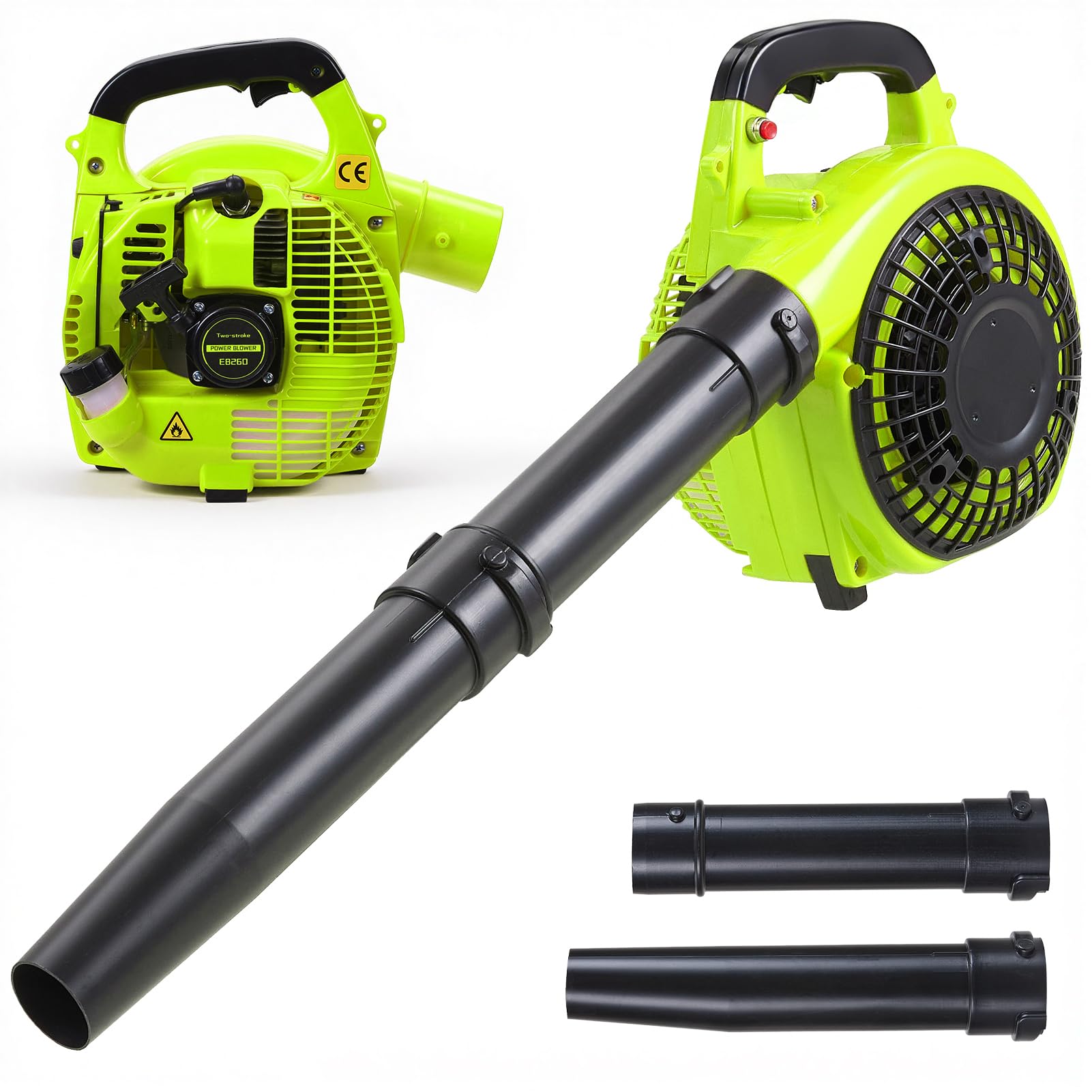 DKIEI Petrol Leaf Blower, 26cc Cordless Garden Blower, 7500RPM, Green