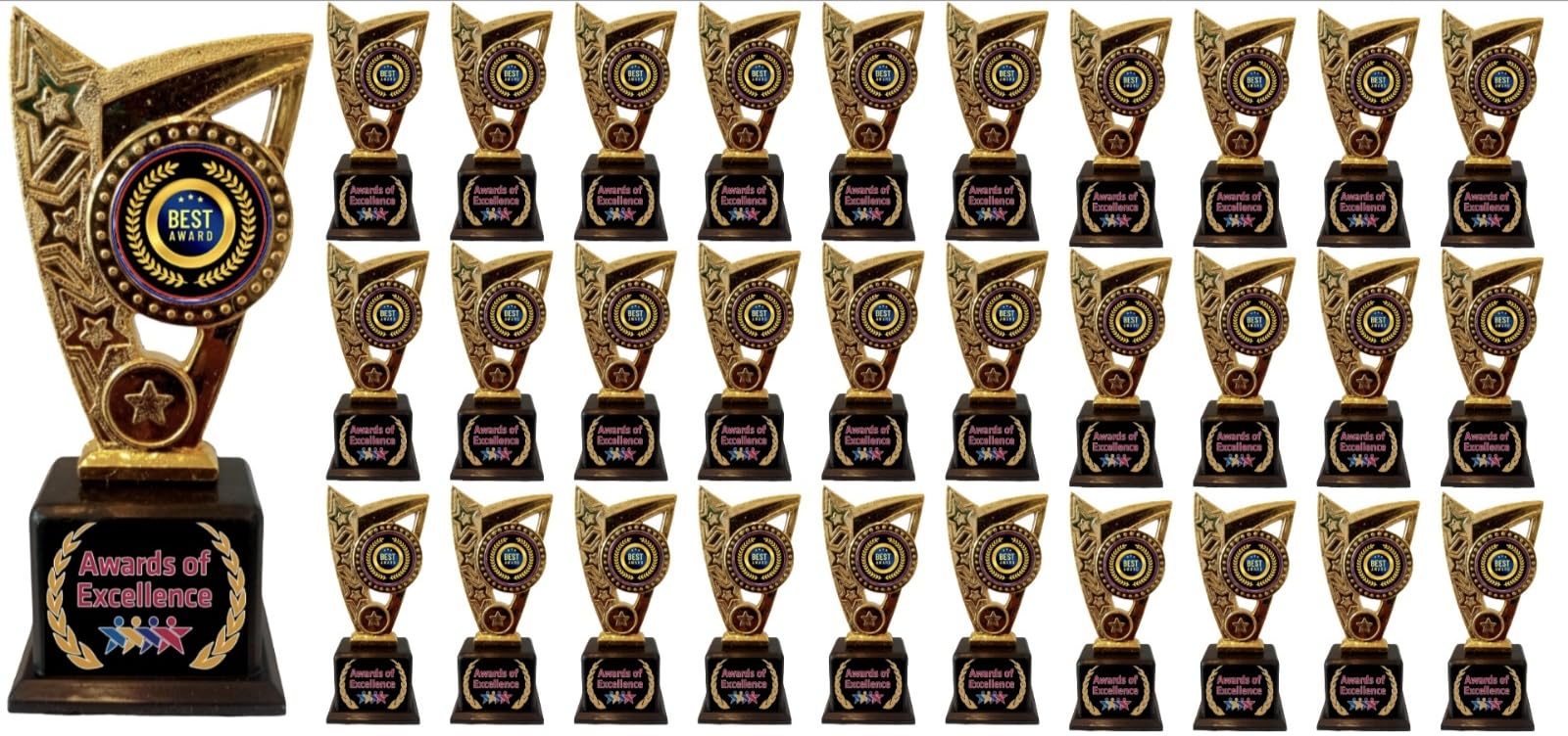 Gold Trophy with Free Stickers Pack of 30-picture-12