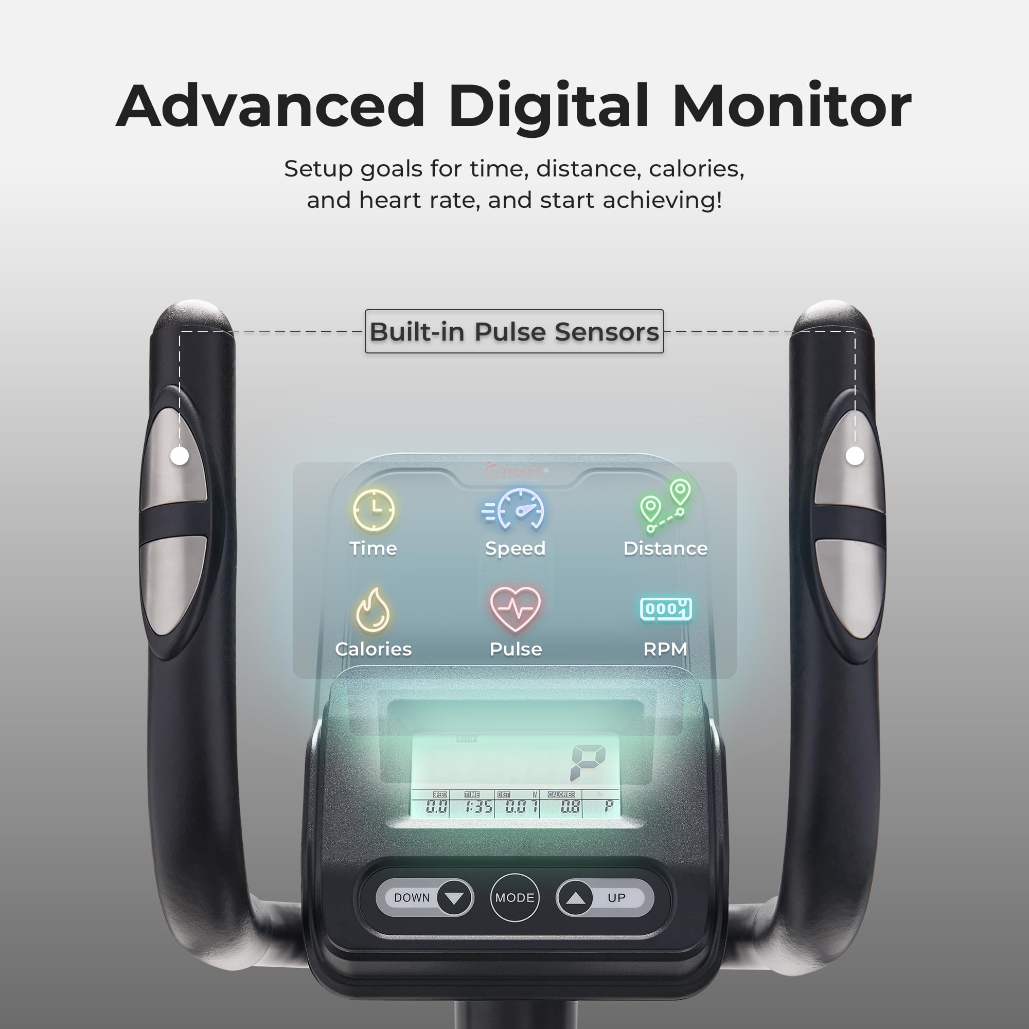 Sunny Health & Fitness Smart Upright Elliptical 