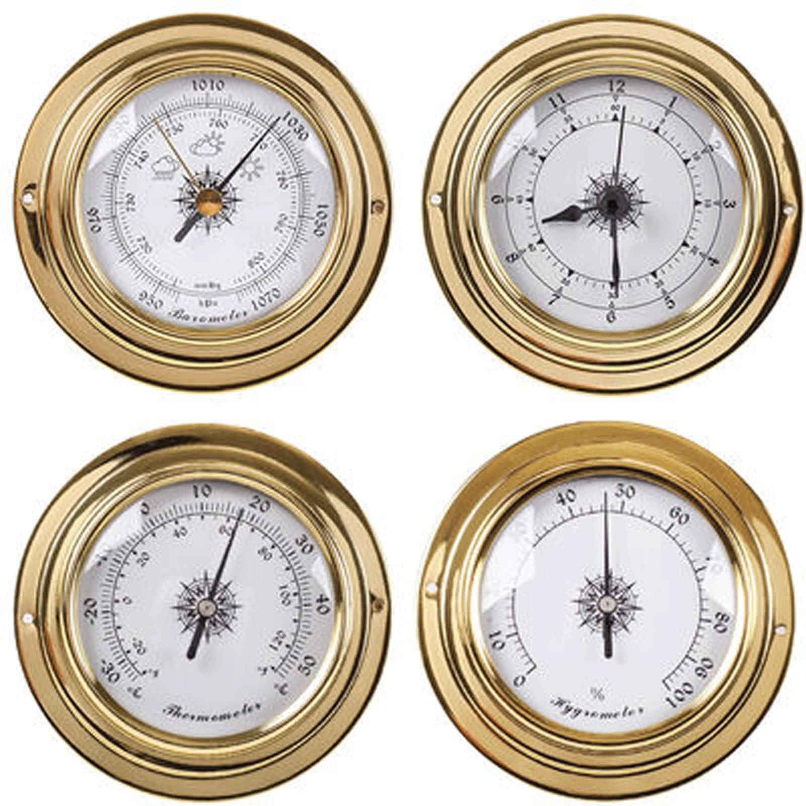 KEuLen Stazione Meteo Analogica, Orologio costiero marino da barca a vela for yacht fatto a mano in Cina