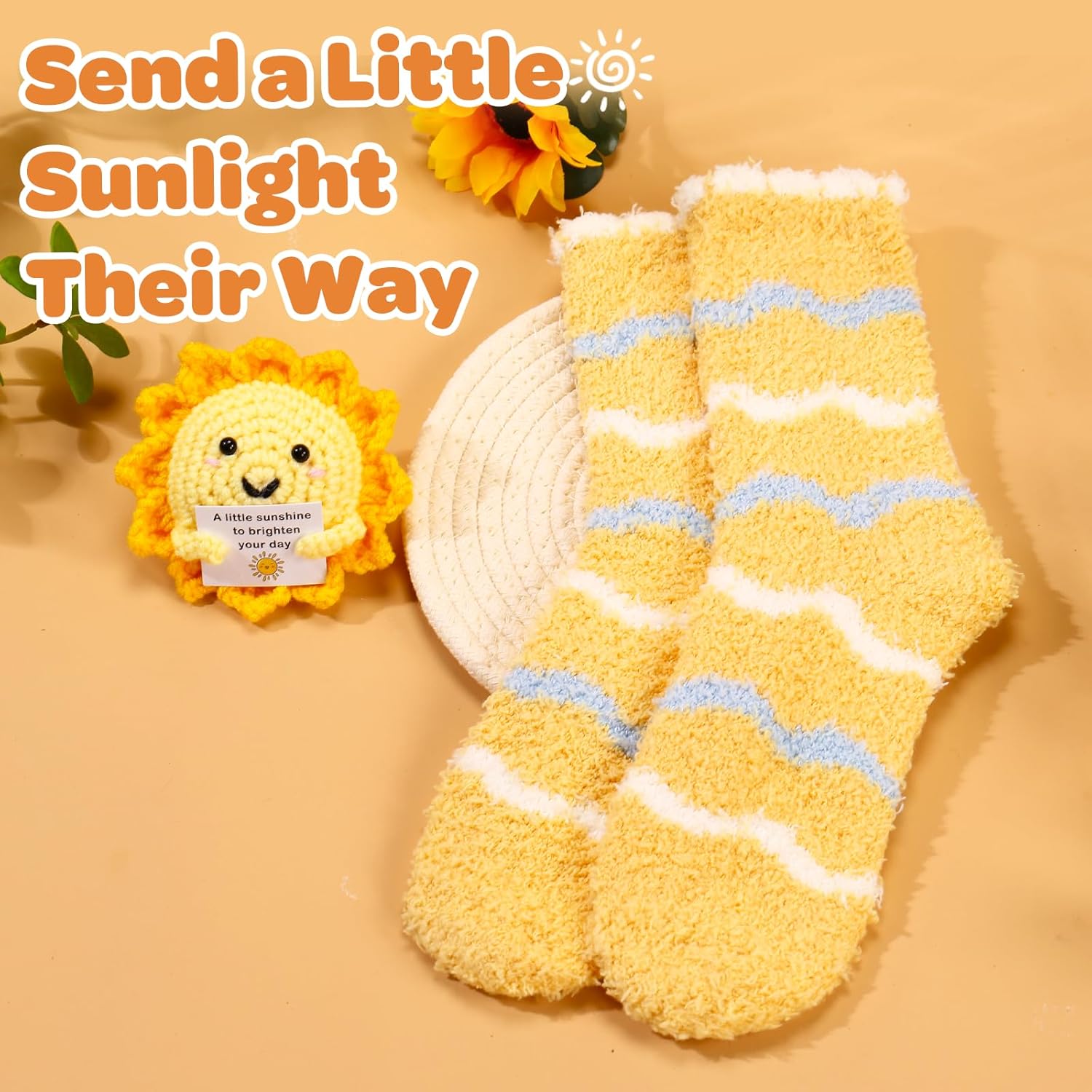 Sunflower Gift Box for Women, Sunshine Birthday Gifts, Luxury Self Care Package, 9-in-1 Gift Baskets with Blanket, Tumbler, Candle, Bath Bomb, Plush & More, Get Well Soon, Valentine Day Gifts