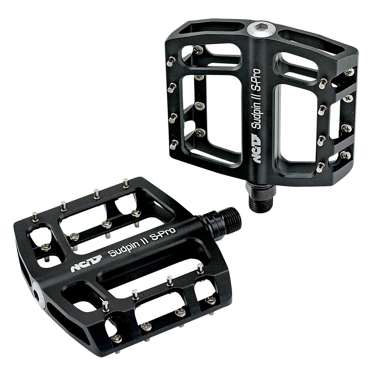 NC-17 Sudpin II S-Pro CNC Plattform Pedale/Fahrrad Pedal MTB/Mountainbike Pedal/BMX Pedal/Gleitlager und Kugellager/Cr-Mo Achse