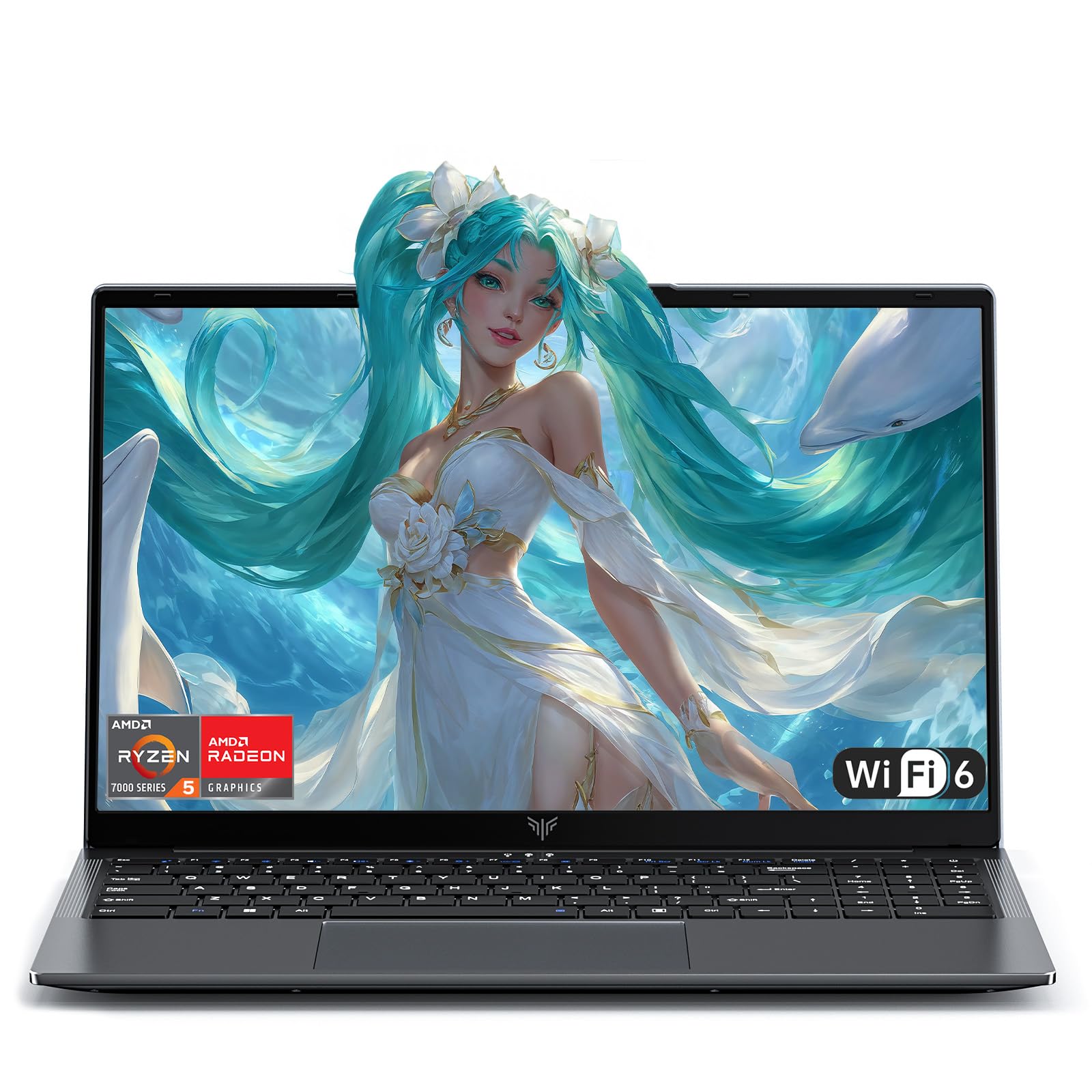 Portátil Gaming AMD Ryzen 7 7730U 16 Pulgadas 16GB DDR4 512GB NVMe SSD, Ordenador Portátil Gaming Portatil AMD Laptops, Gaming Portátiles Teclado Retroiluminado WiFi 6 HDMI Type-C