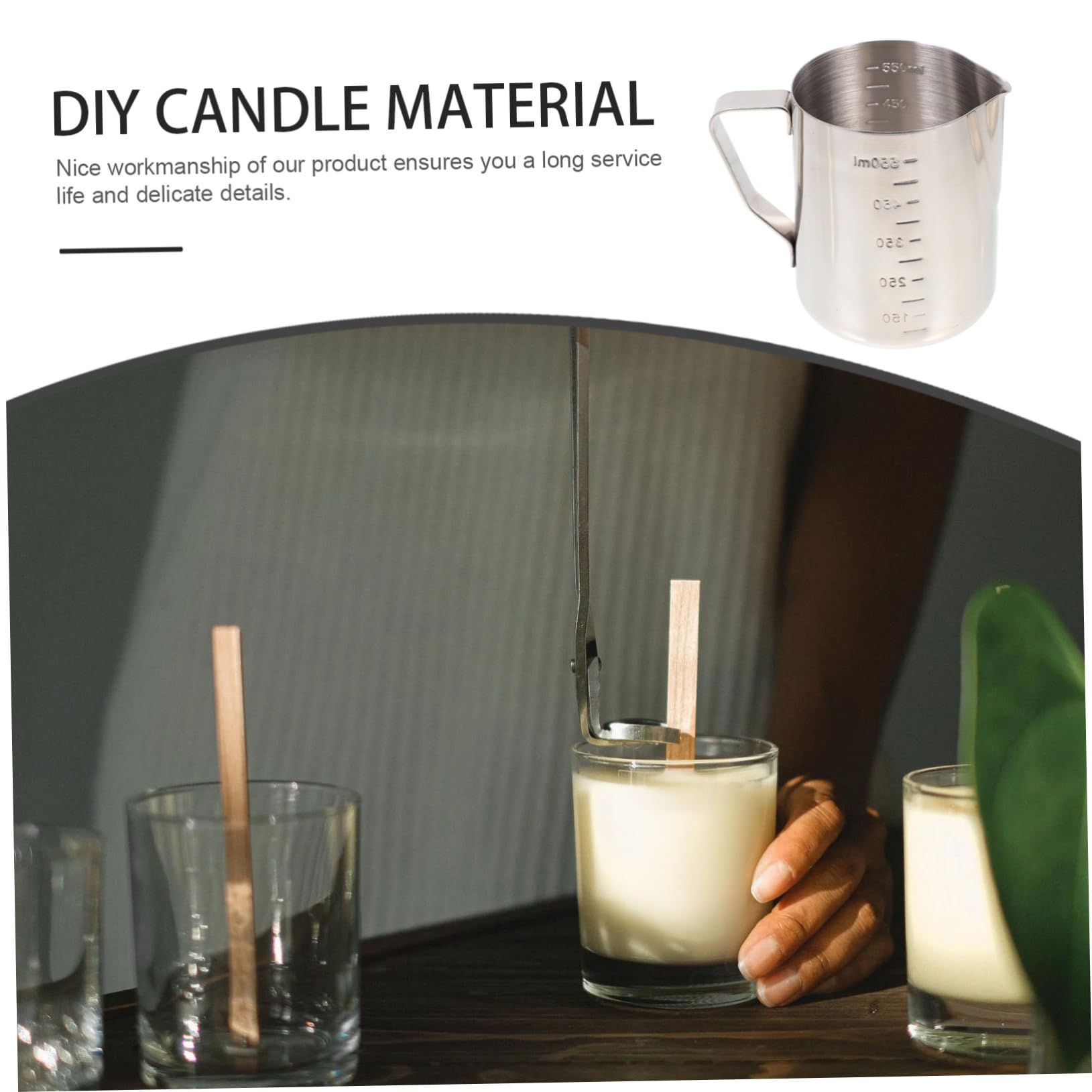 UKCOCO Acero Inoxidable Kit para Hacer Velas Aromáticas DIY, 1 Set