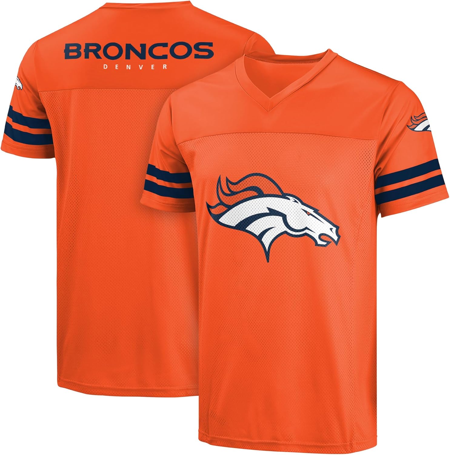 FOCO NFL Men's Officially Licensed Primary Logo Game Day Football V-Neck Top