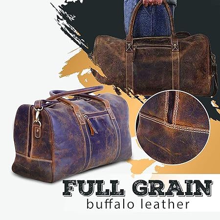 komalc leather duffel