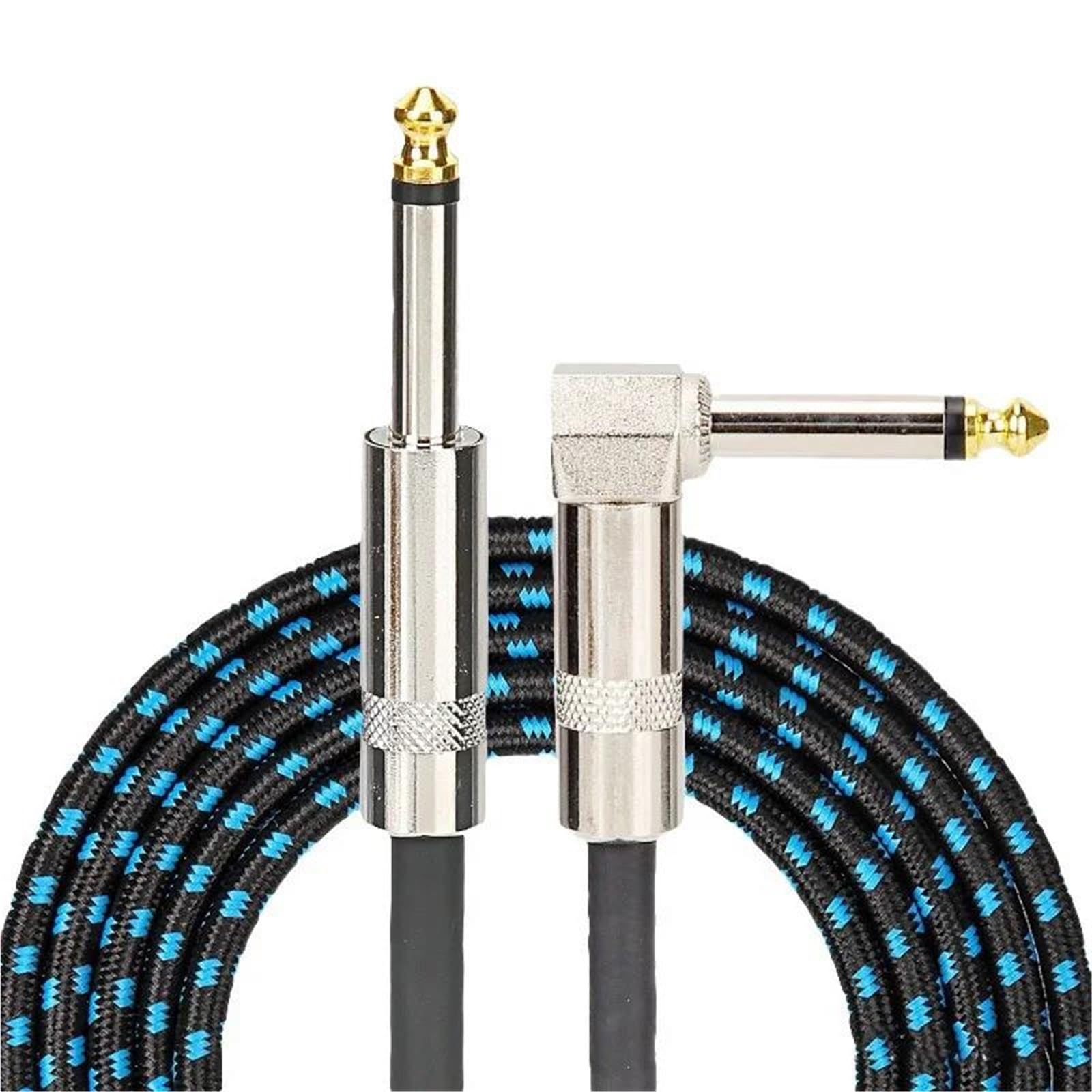 Początkujący Kabel Do Gitary Kable 6,35 Mm 1/4 Cala Elektryczna Gitara Basowa Pozłacana Ekranowana Niski Poziom Hałasu