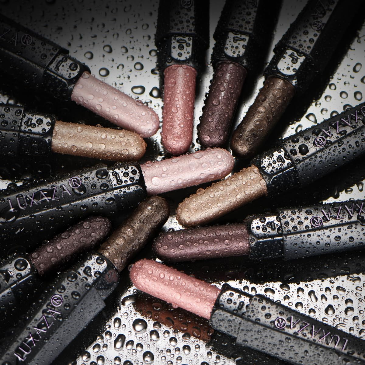 LUXAZA PRO Pink Eyeshadow Stick Makeup 6PCS Set, Light Metallic Shimmer Cream Eye Shadow Eyeliner Brightener Pencil Crayon - PINK OCEAN Product Image 6