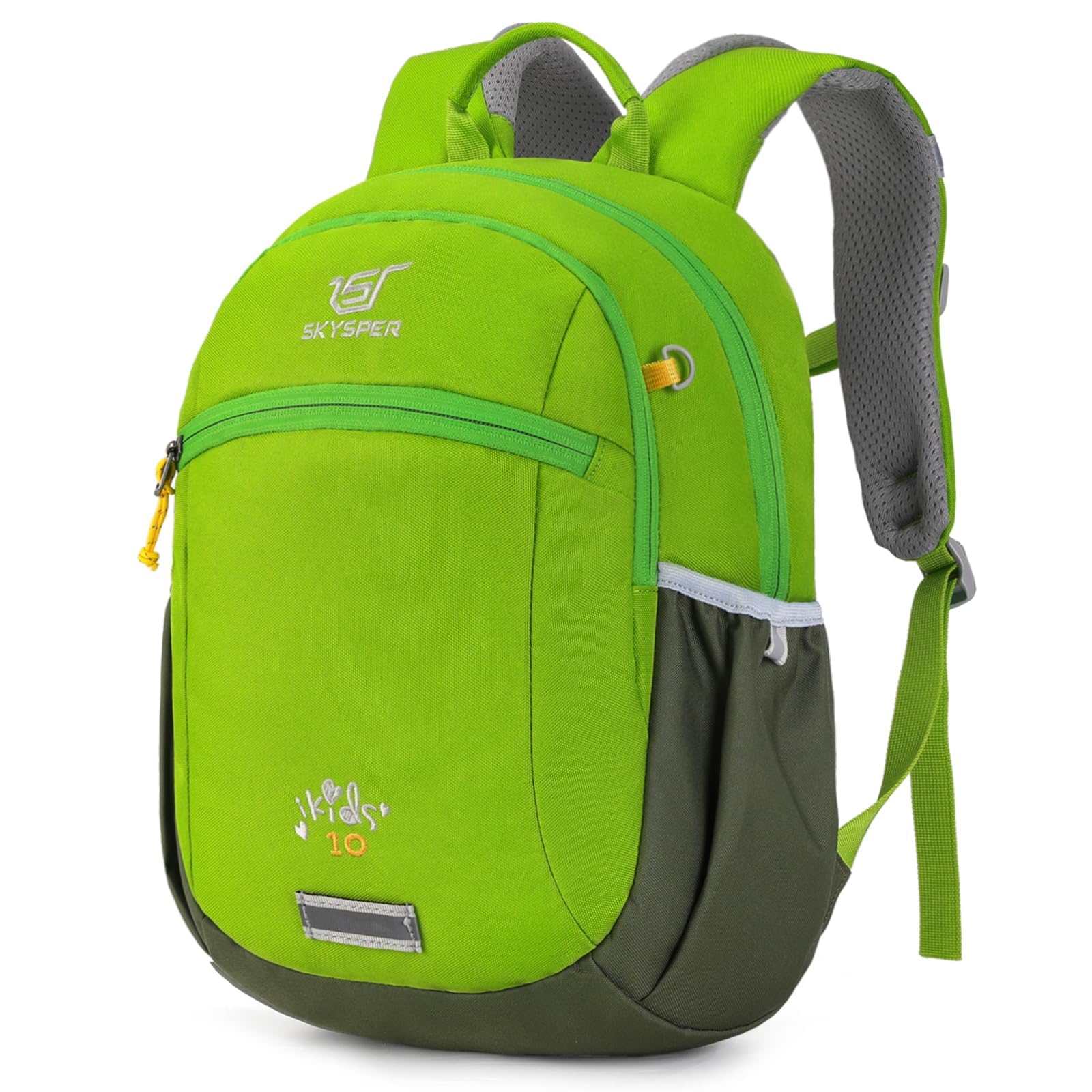 SKYSPER Kinderrucksack 10L Wanderrucksack mit Brustgurt Jungen & Mädchen, komfortabler Tagesrucksack Reiserucksack Kinder mit Kompass