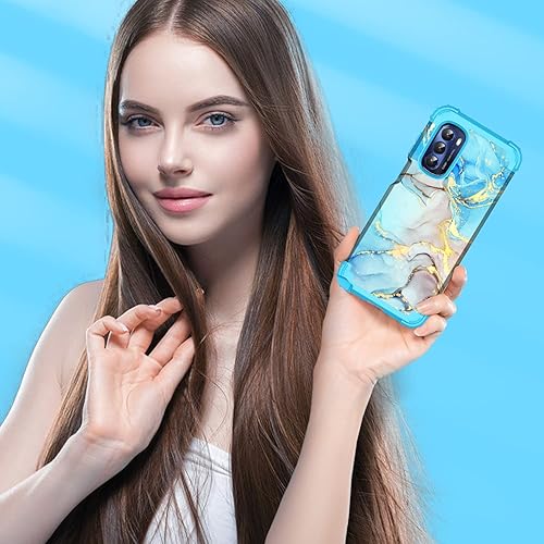 Miniatura 7 de Funda para Moto G Stylus 2022 5G4G, diseño de mármol, tres capas, resistente, protección a prueba de golpes, plástico duro, goma de silicona suave,