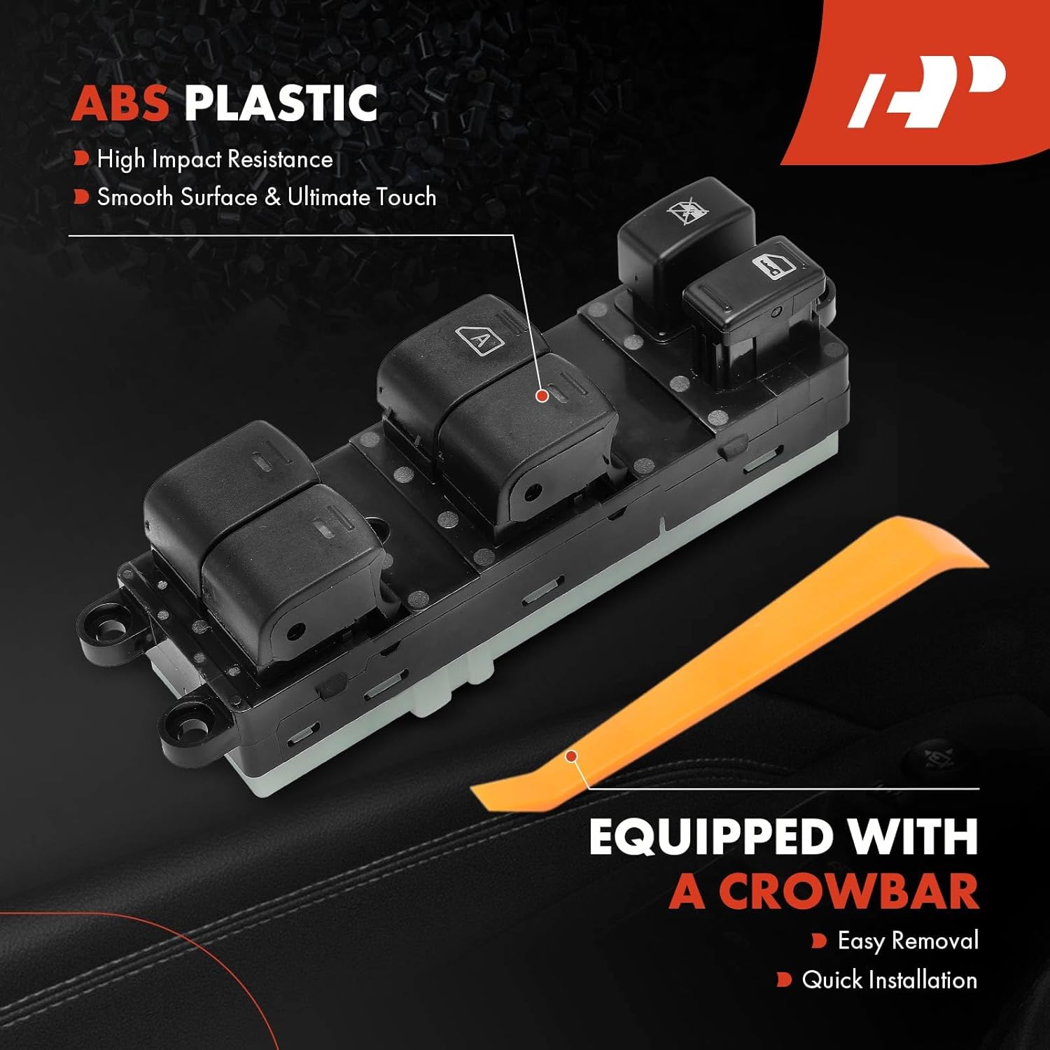 A-Premium Master Power Window Switch Compatible with Nissan Frontier 2005-2007 Crew Cab Pickup, Xterra 2005-2007 Sport Utility, Front Left Driver Side, Replace# 25401EA003, 25401ET000