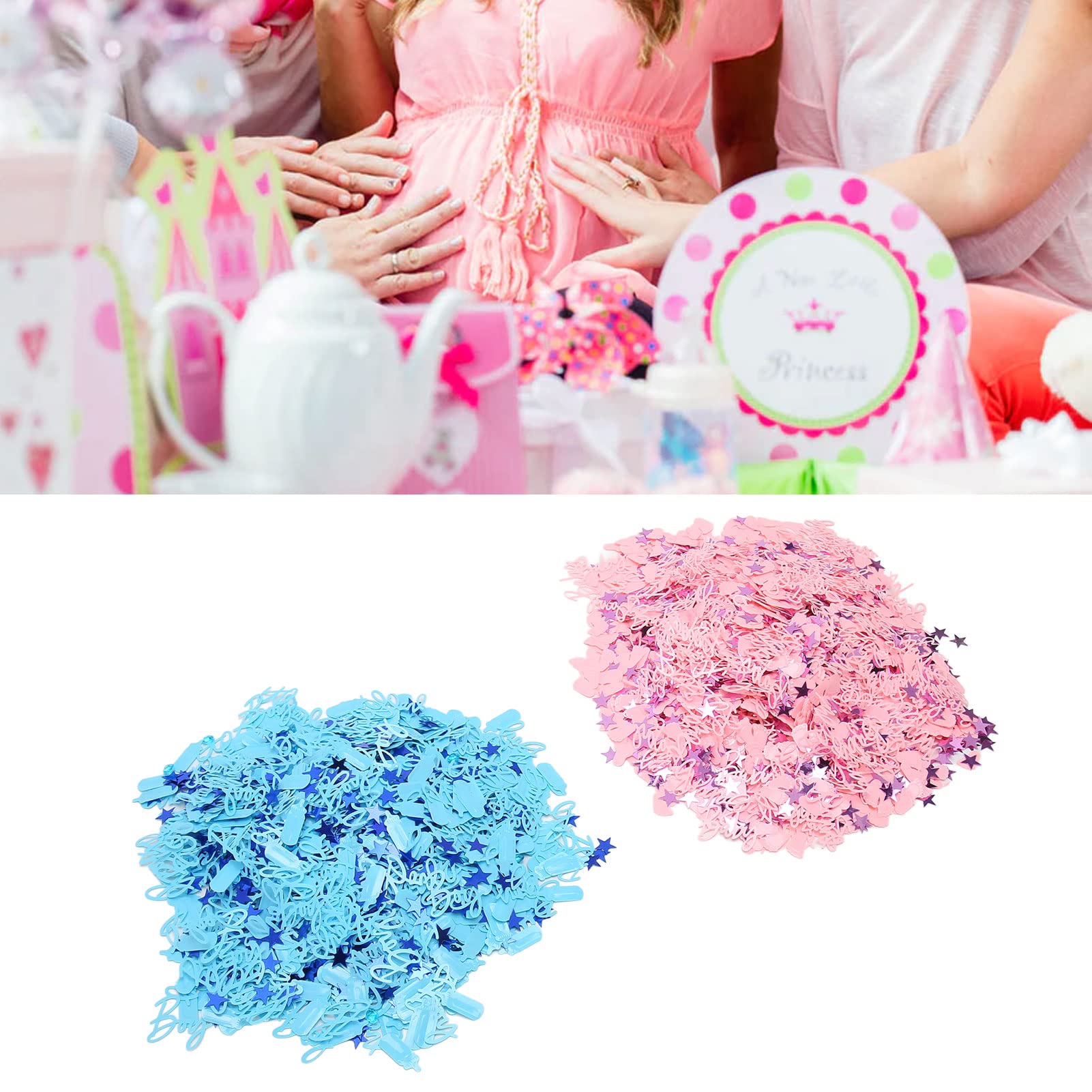 INNORU Wheels Or Heels Konfetti – 120 Stück Glitzer-Streuung Für Baby-Shower