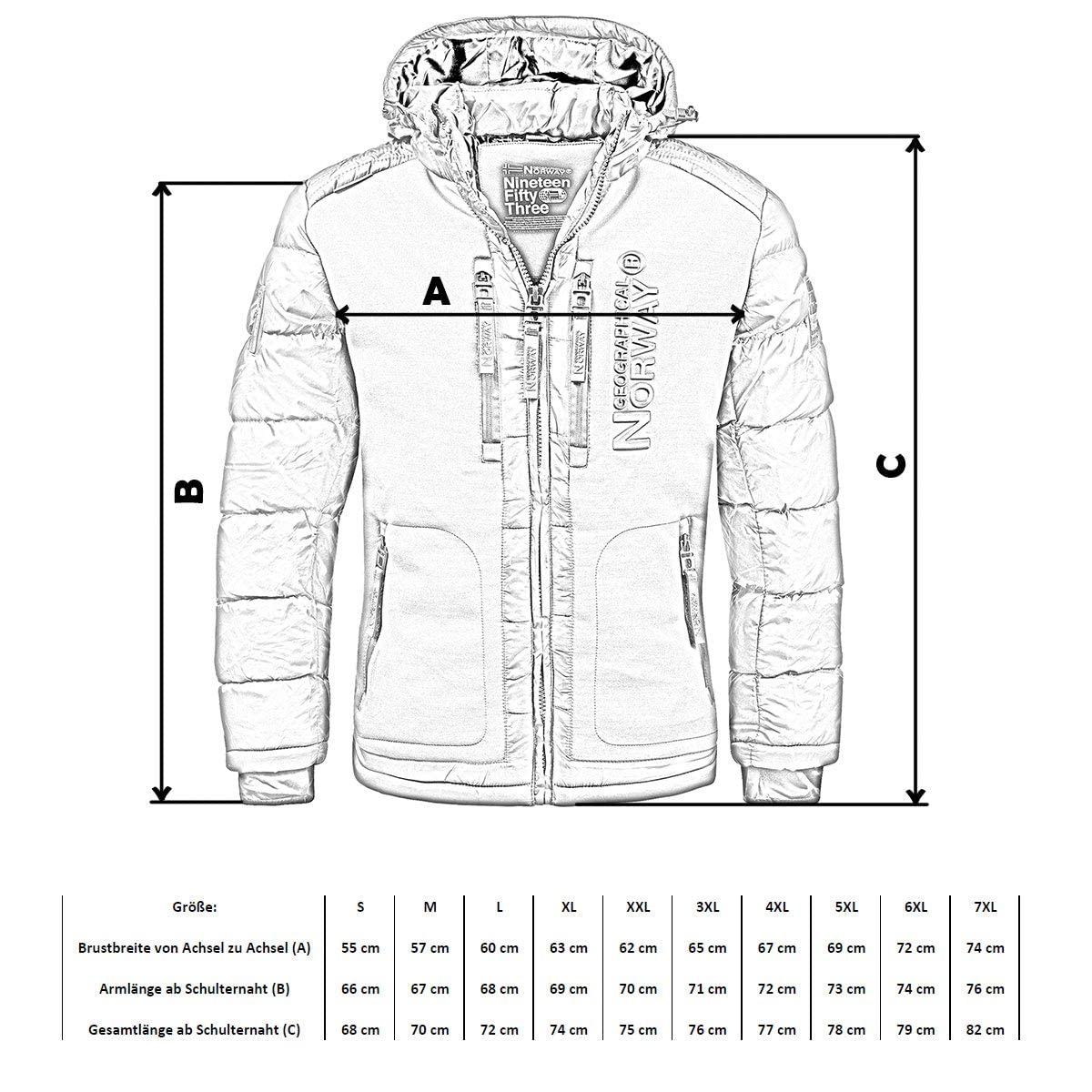 Geographical Norway - Giacca trapuntata da uomo invernale con cappuccio, giacca calda, imbottita, taglie S-7XL, per attività outdoor, sci, snowboard, per inverno/autunno, IMS Production