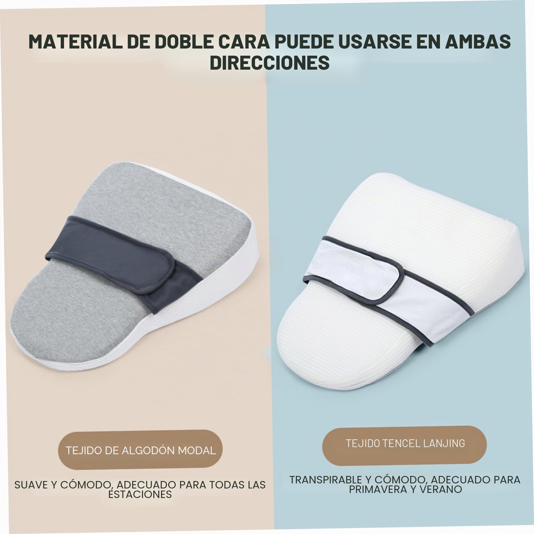 Almohada de cuña para bebés para recién Nacido, Almohada Anti -reflujo de bebé con cinturón de Cintura, cojín de Soporte Infantil de Espuma de Memoria Suave para Dormir o alimentarse
