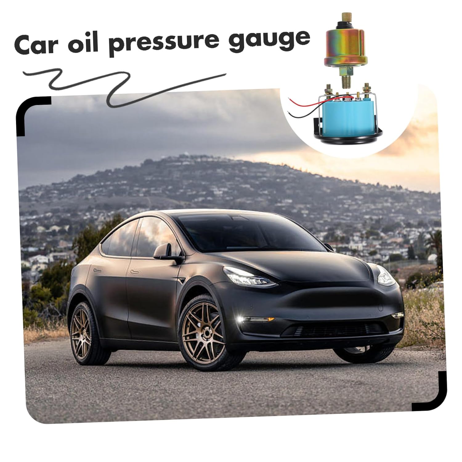 12v Automotive Oil Pressure Gauge High Accuracy for Real Monitoring Easy Installation Display for Cars Atvs and Trucks