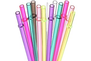 DAKOUFISH 12 Inch Long Reusable Drinking Straws