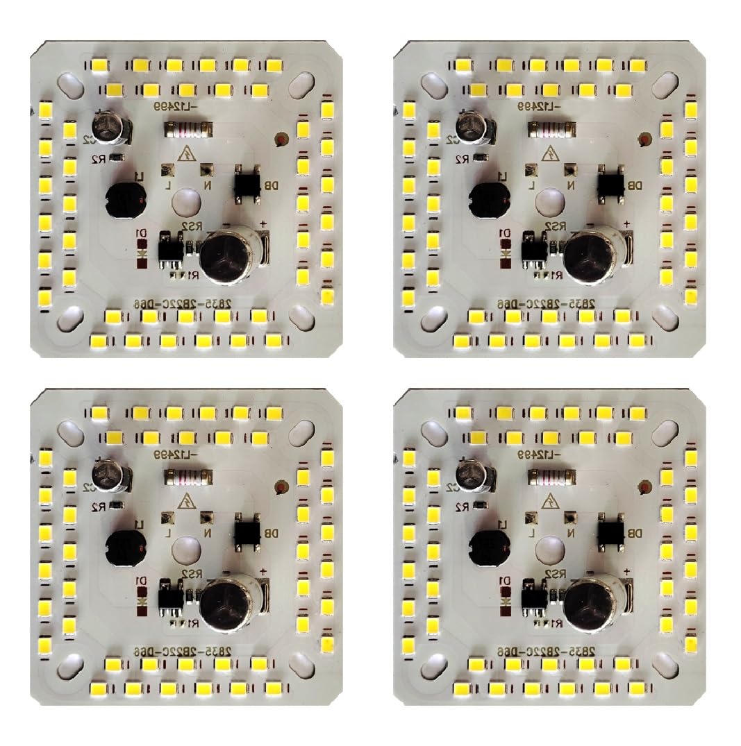 Wizzo (Pack of 4 Pieces 50 Watt Super Bright ALPHA DOB MCPCB Direct On Board Led Lights Raw Material Electronic Kit For Led Bulb | Alpha DOB | 44 SMD On Board | Cool White-image-32