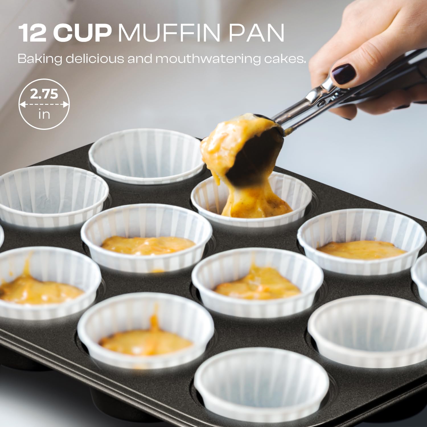 Antihaft-Backformen-Set, stapelbar, ungiftig, Schwarz, 12-teilig | Ofenfestes Backformen-Set mit Gestell und Küchenutensilien, Keksblech-Set, Kuchenform, Muffinform, Kastenform, Bräter