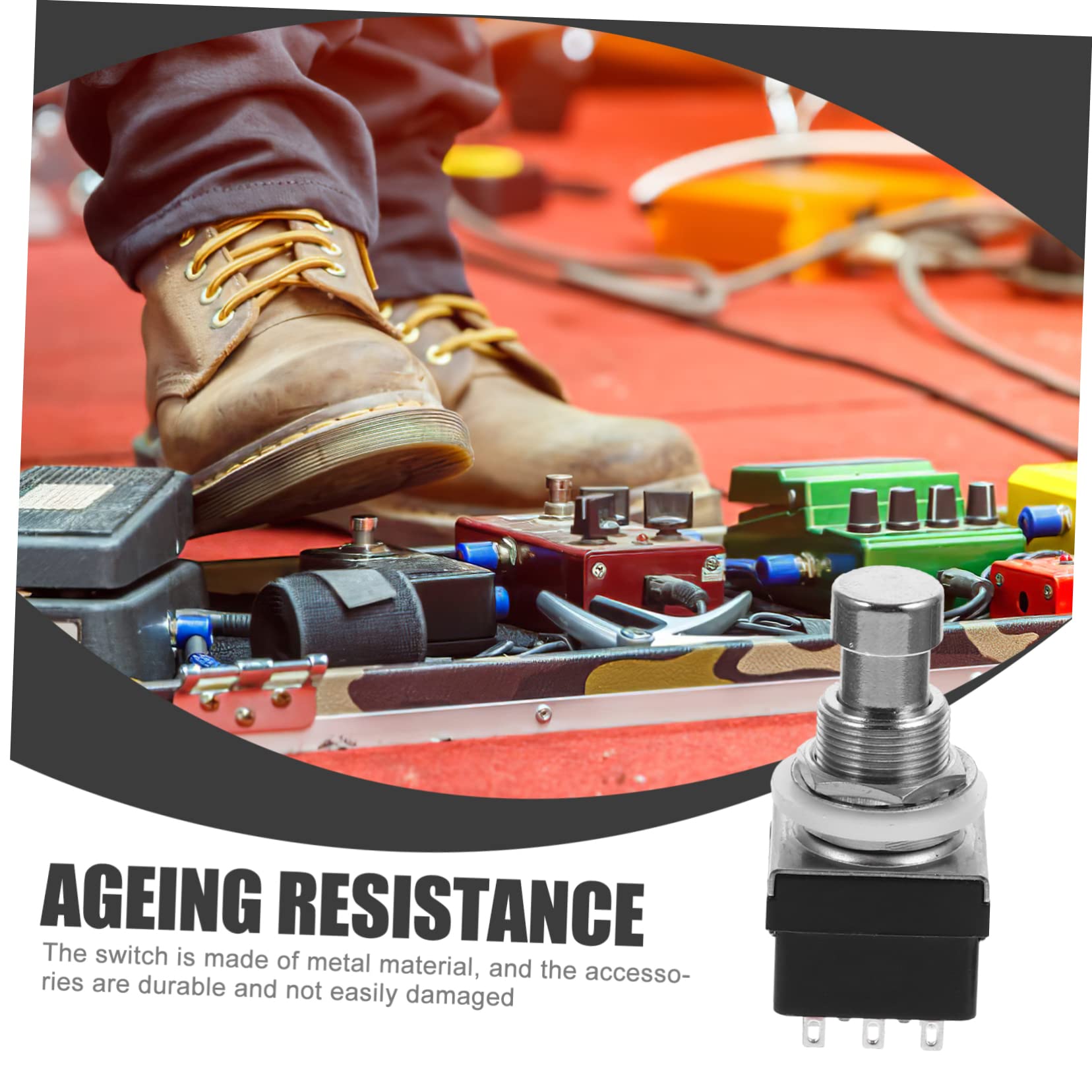 ifundom 12pcs Guitar Pedals Effects Pedal Buttons 9-pin Footswitch for Guitar Effects