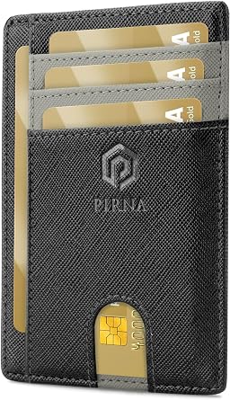 Slim Wallet for Men | RFID Blocking Minimalist Credit Card Holder   Thin Card Wallet with Small Money Pocket & Gift Box for Men's UK, Slim Mens Wallets UK