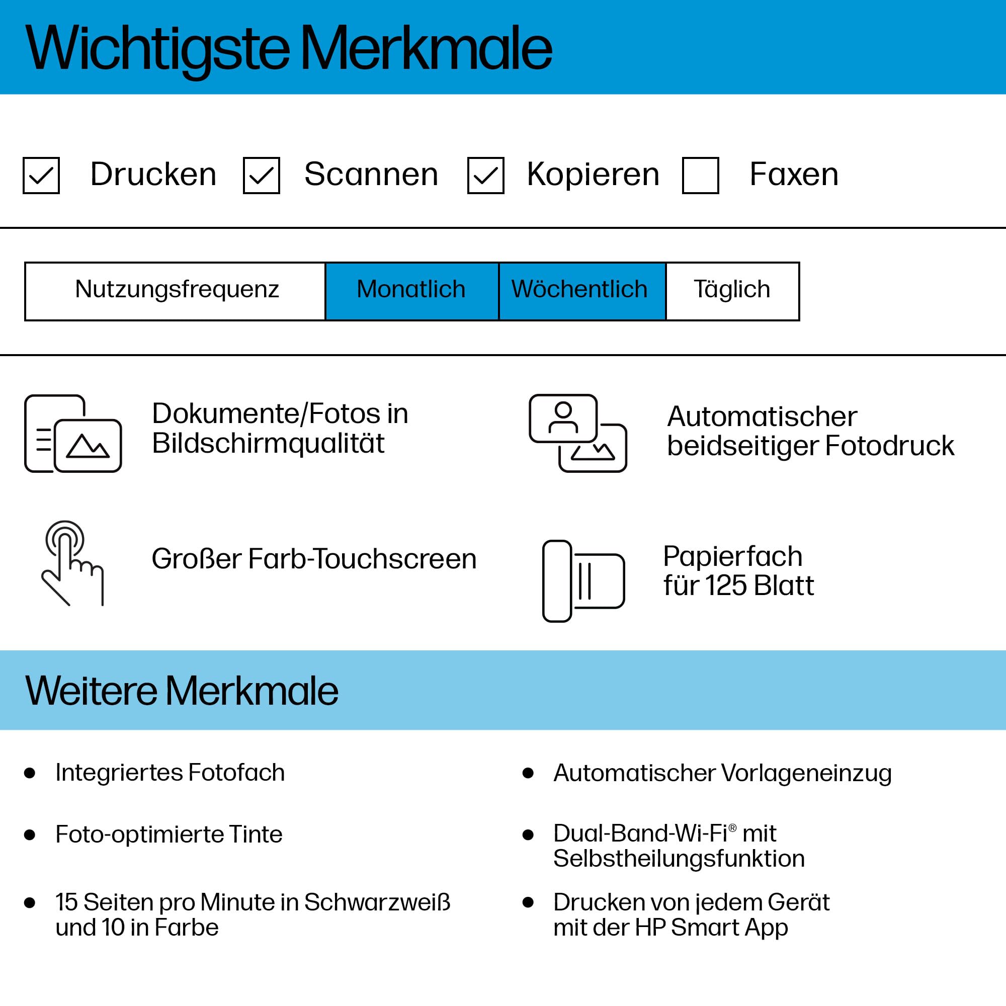 HP Envy Inspire 7920e Multifunktionsdrucker, Tintenstrahldrucker, 6 Monate gratis drucken Instant Ink inklusive, Drucken, Scannen, Kopieren, Fotodruck, ADF, DIN A4, WLAN, Airprint