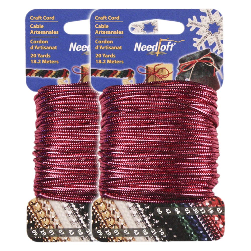 #32 Solid Magenta - Needloft Craft Cord 2 Pack 40 Yards (2x20yds)