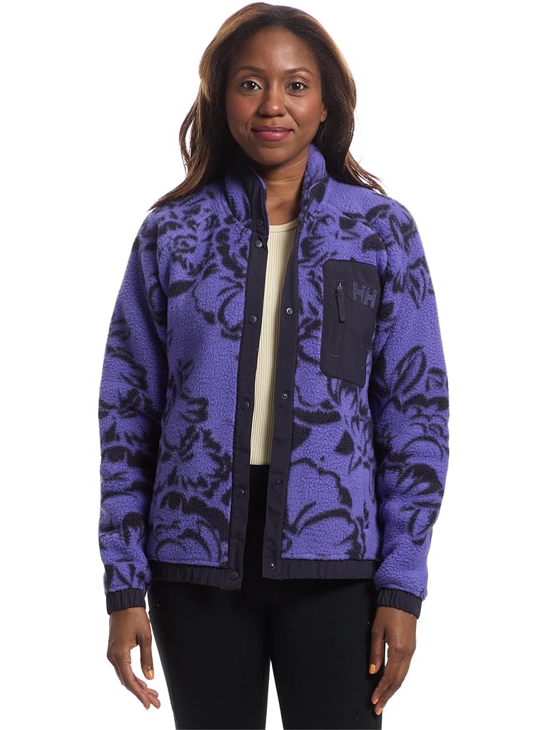 Purple Helly Hansen Imperial Printed Pile Snap