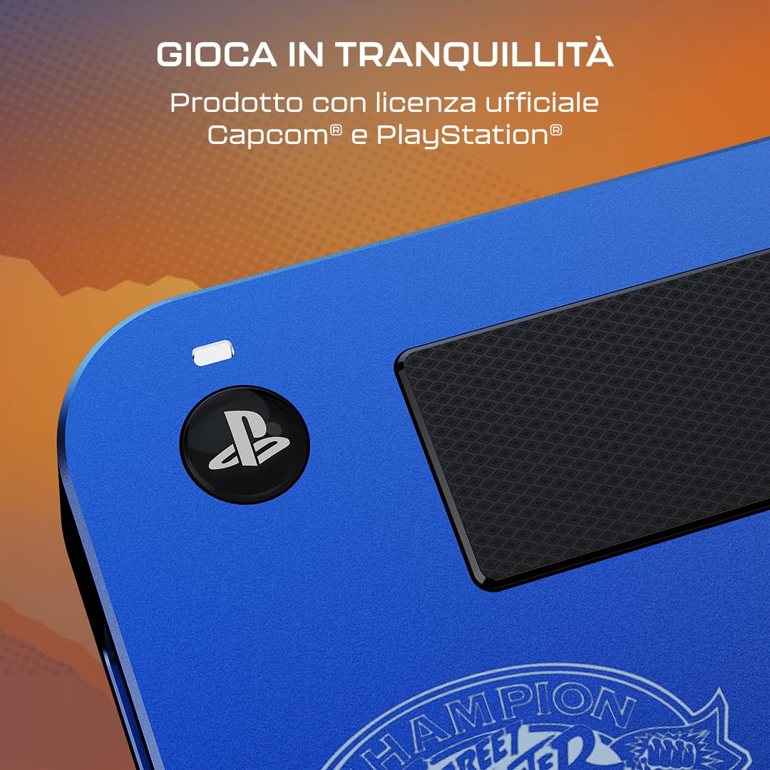 Turtle Beach Victrix Pro KO Leverless Fight Stick - Street Fighter II: Champion Edition, con licenza ufficiale Capcom e PlayStation, compatibile con PS4, PS5 e PC, con switch RGB hot swappable
