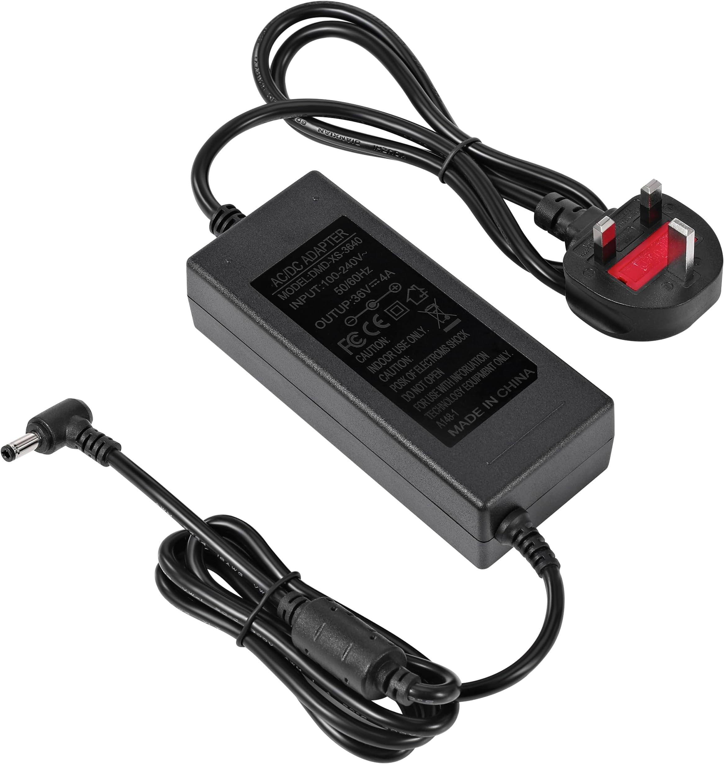 36V 4A 144W Power Supply Adapter 100-240V AC to DC 36 Volt 4Amp Power Adapter 5.5mm x 2.5mm/2.1mm DC Output Jack 36V Volt AC Power Supply for LED Lights LED Driver CCTV Security System Inkjet Printer