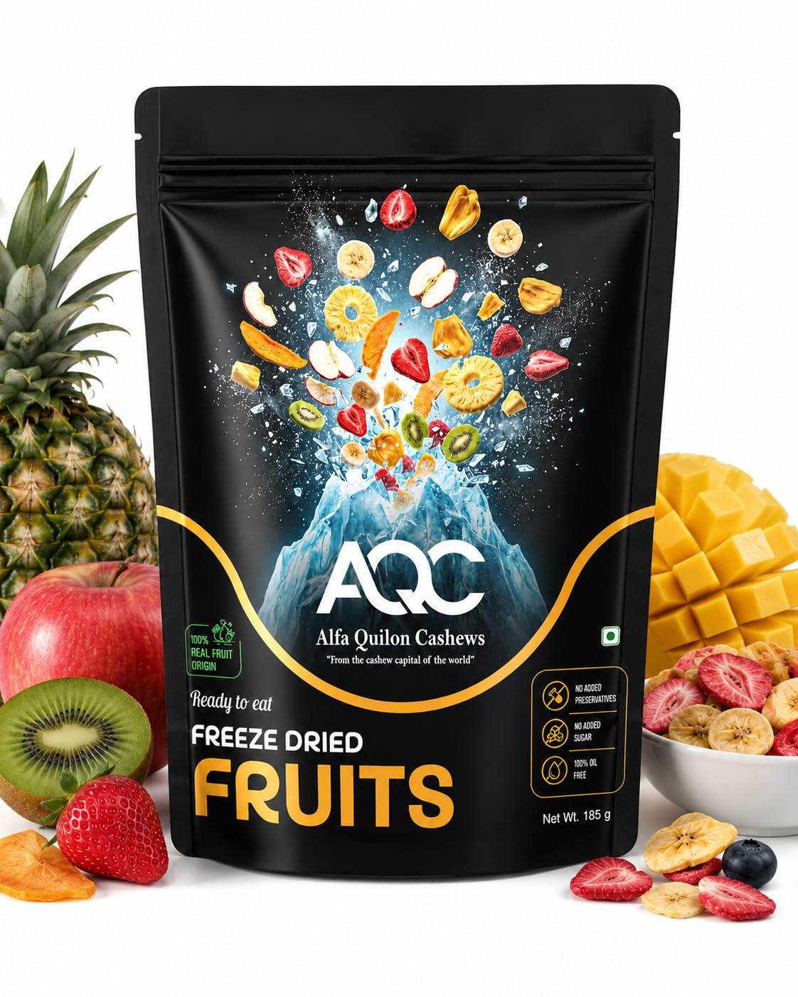 AQC Alfa Quilon Freeze Dried Fruits | 100% Real Dried Fruits Snack Chips | No Added Sugar, No Added Oil, No Preservatives | Healthy Fruit Chips, Crispy Dehydrated Fruit Snack Rich in Fiber-image-47