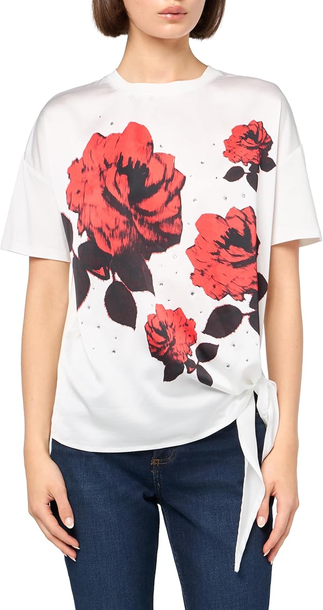 Karl Lagerfeld Women's Floral Print Summer Fashion Feminine Blouse