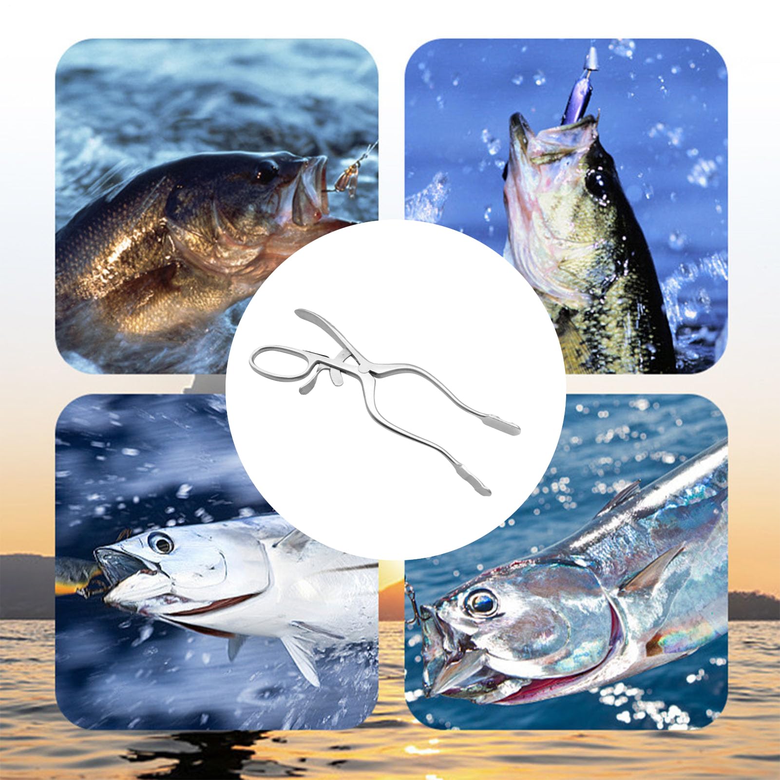 Fish Grabber - Pinza da Pesca Multifunzione in Acciaio Inossidabile | morsetto leggero e portatile per una presa sicura, design galleggiante per molo d'acqua e salata, fiume, lago, torrente