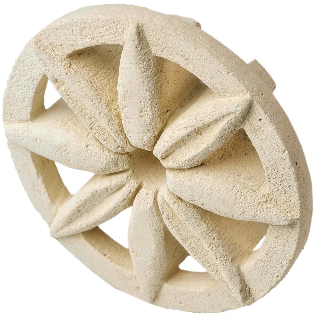 Matera Stone Round Ventilation Grille for 100 mm Diameter Pipe External and Indoor Use Handmade Product F003 100