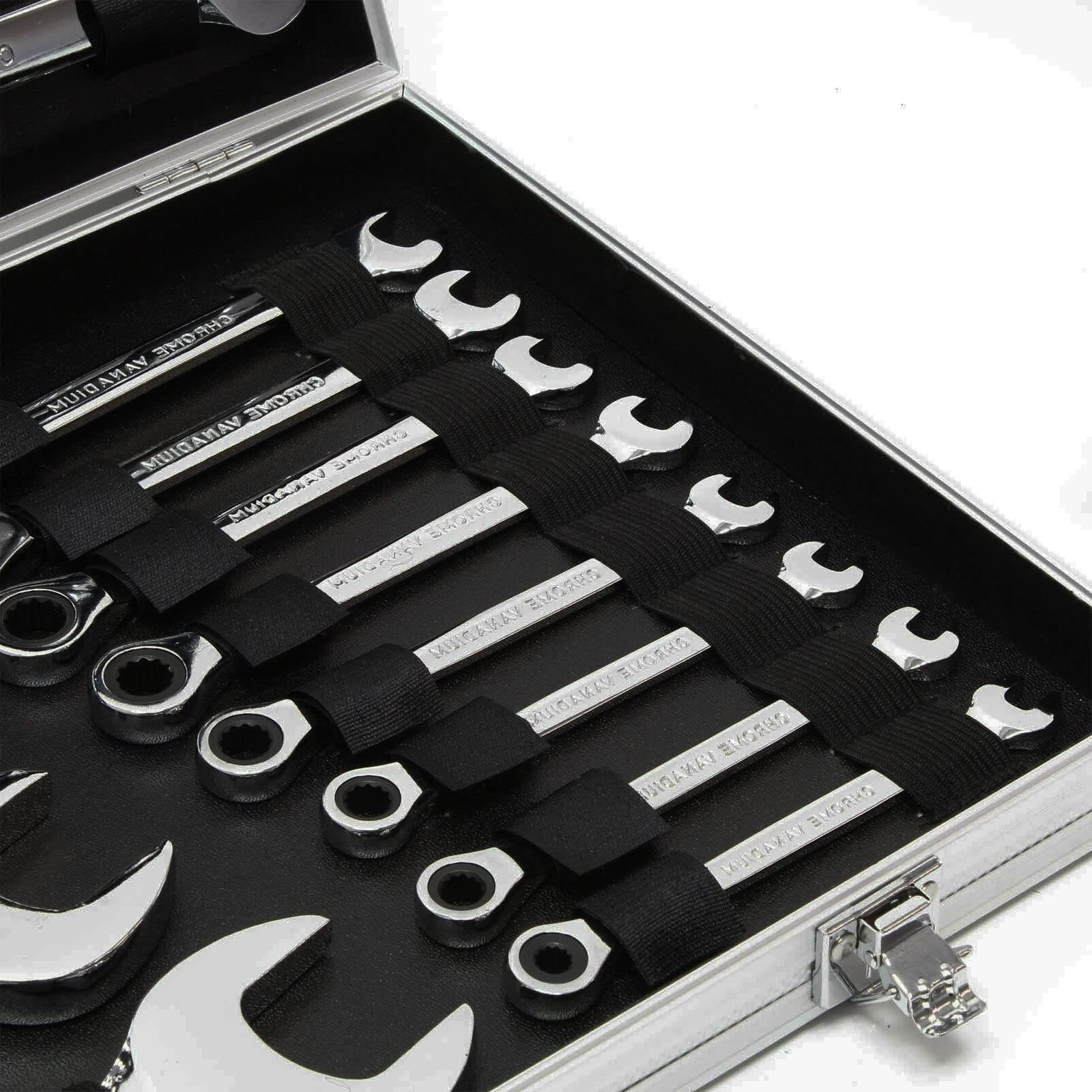Set di chiavi a cricchetto, set di chiavi a cricchetto, 6-32 mm, 22 pezzi in valigia, chiavi inglesi, utensili manuali, per uso commerciale o occasionale