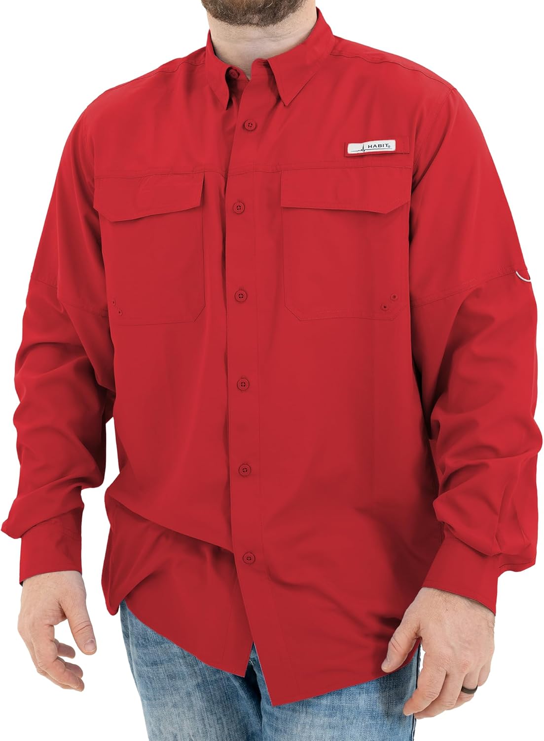 HABIT Men's Trappers Cabin Hybrid Long Sleeve River Shirt - Image 2