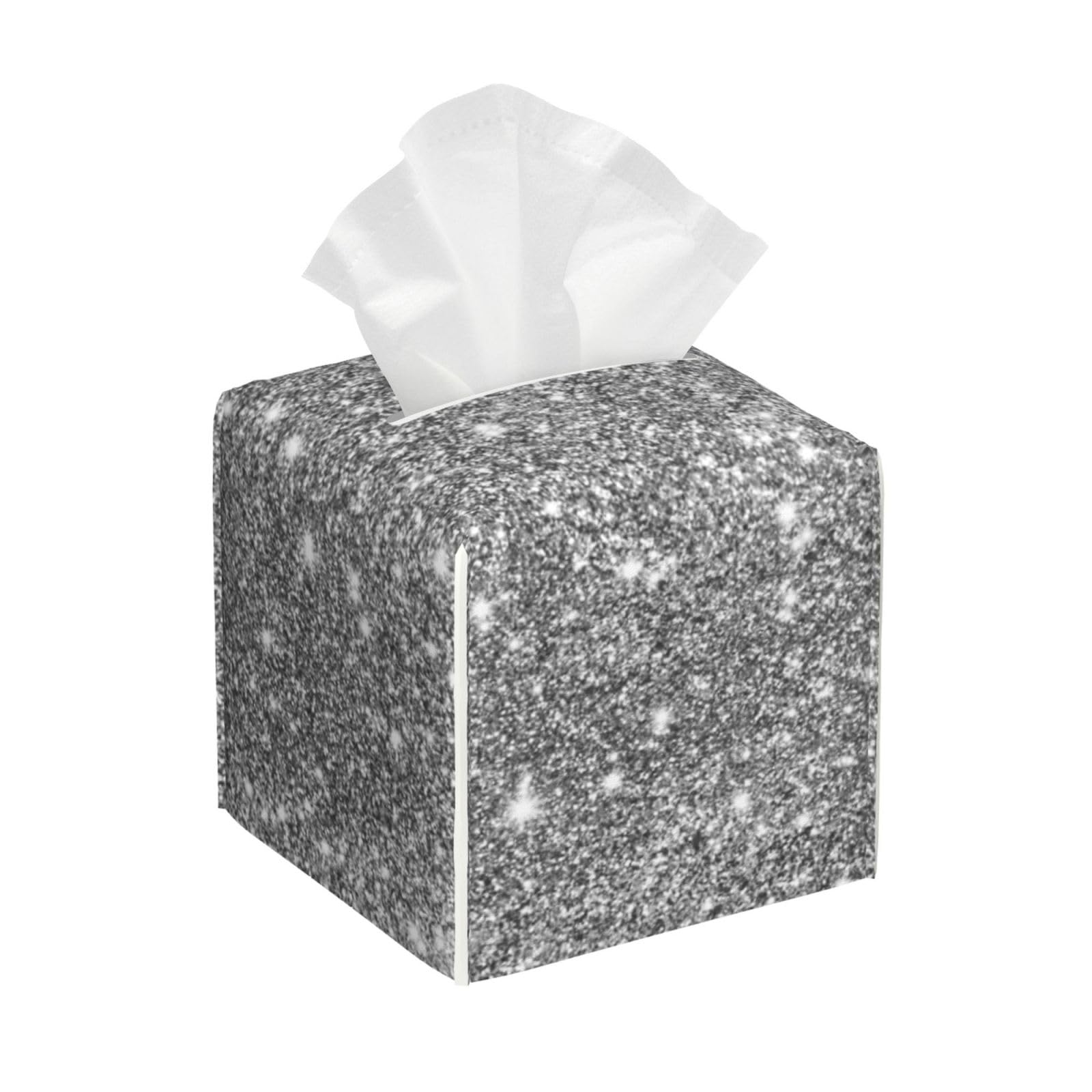 Hdtvtv As Picture Silver Glitter Sparkles, Tissue Box Cover Tissue Box Holder Tissue Dispenser Tissue Holder