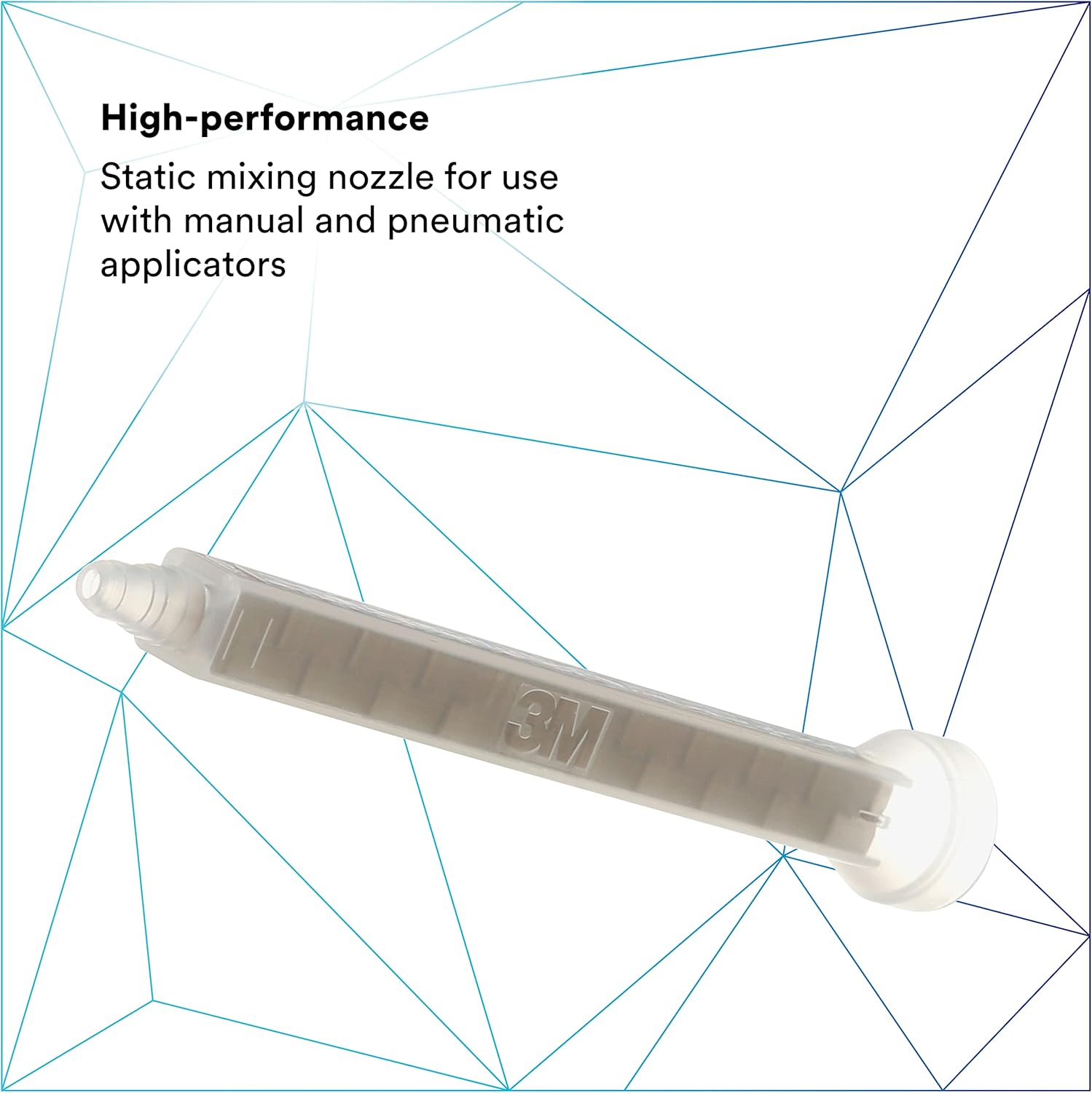 3M 8193 Mixing Nozzle, Cascade Mix/Meter Nozzle, Manual/Pneumatic Applicator Use, 2 Pack, 6/Bag