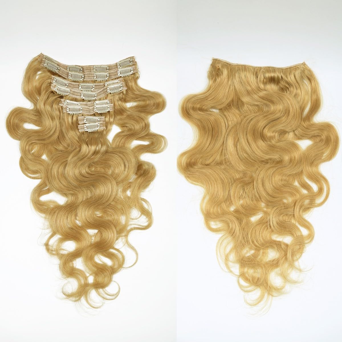 Sexycat Body Wave Hair Extensions Clip in 22 Inch 8Pcs 120g Clip in Hair Extensions Real Human Hair - Image 2
