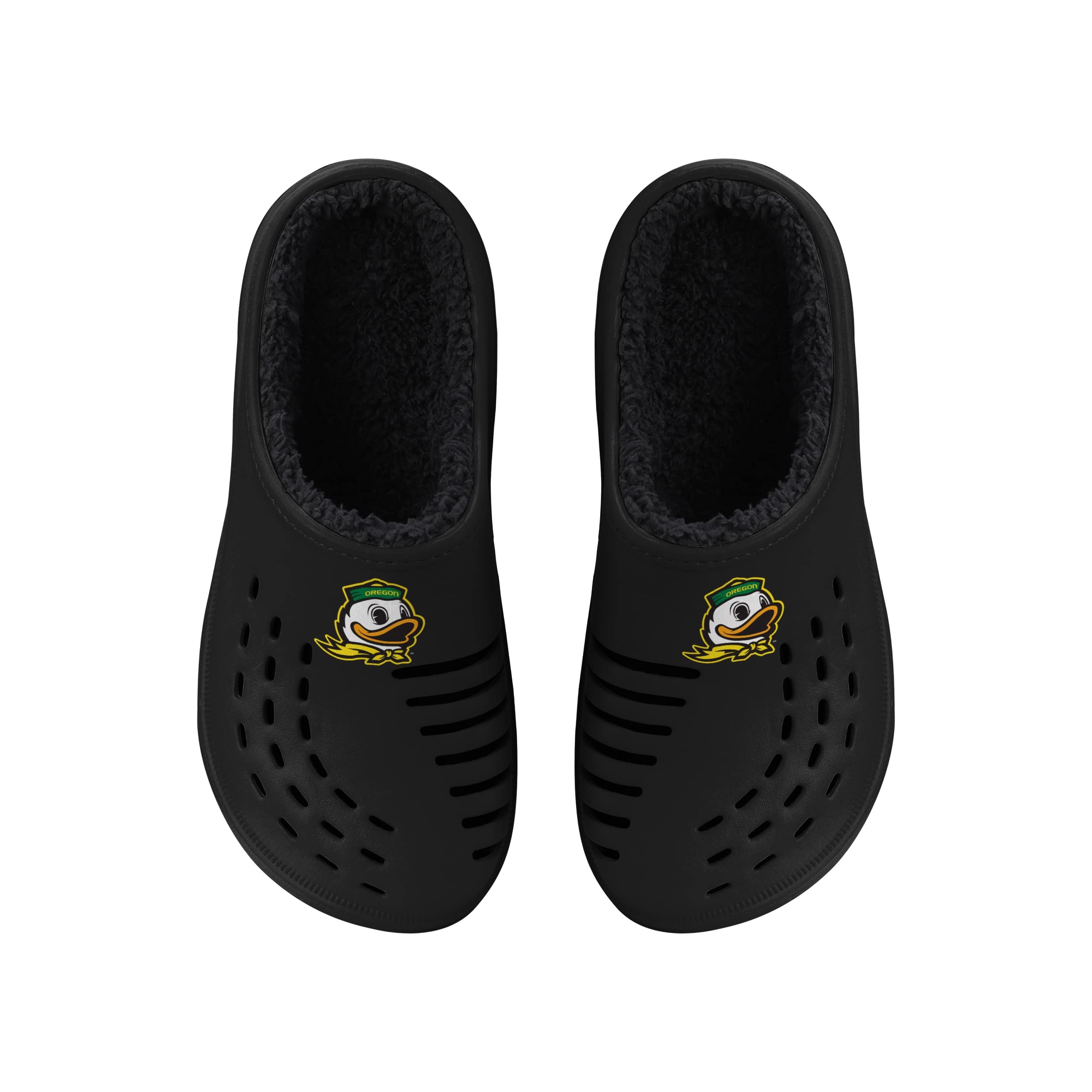 FOCO Men's NCAA Sherpa Lined Big Logo Clog, Oregon Ducks, Large